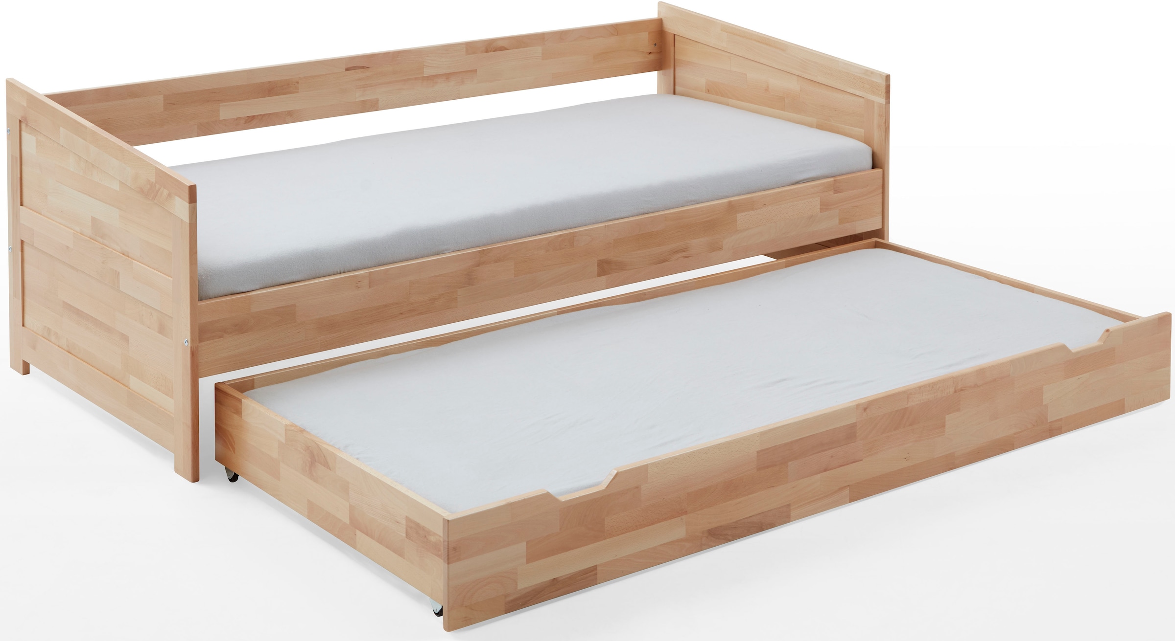 Relita Funktionsbett »Funktionsbett Nina«, Funktionsbett mit Bettschublade, Buche massiv lackiert