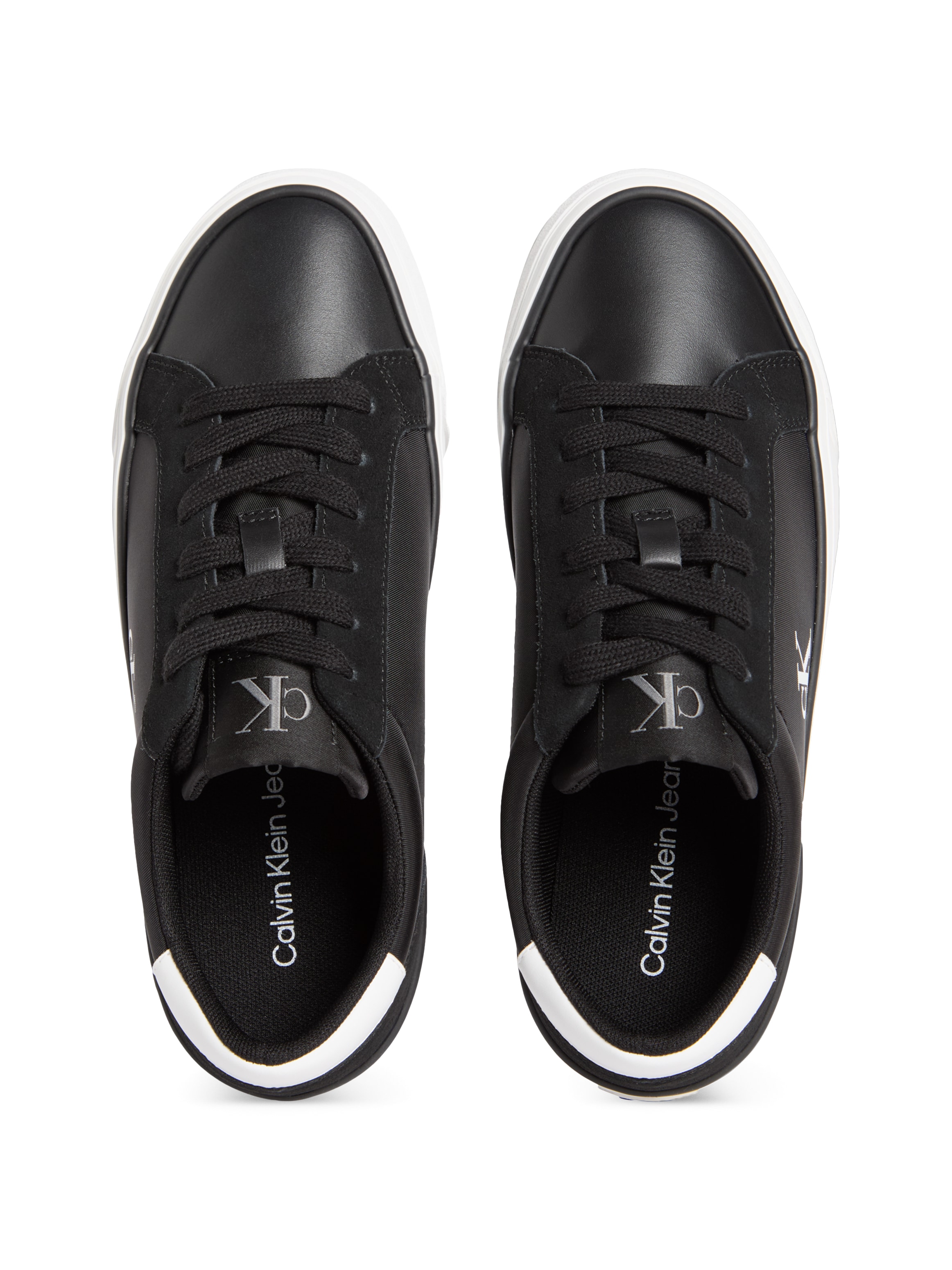 Calvin Klein Jeans Plateausneaker »VULC FLATFORM MG NYLON MIX«, Schnürschuh, Halbschuh, Freizeitsneaker mit softem Schaftrand