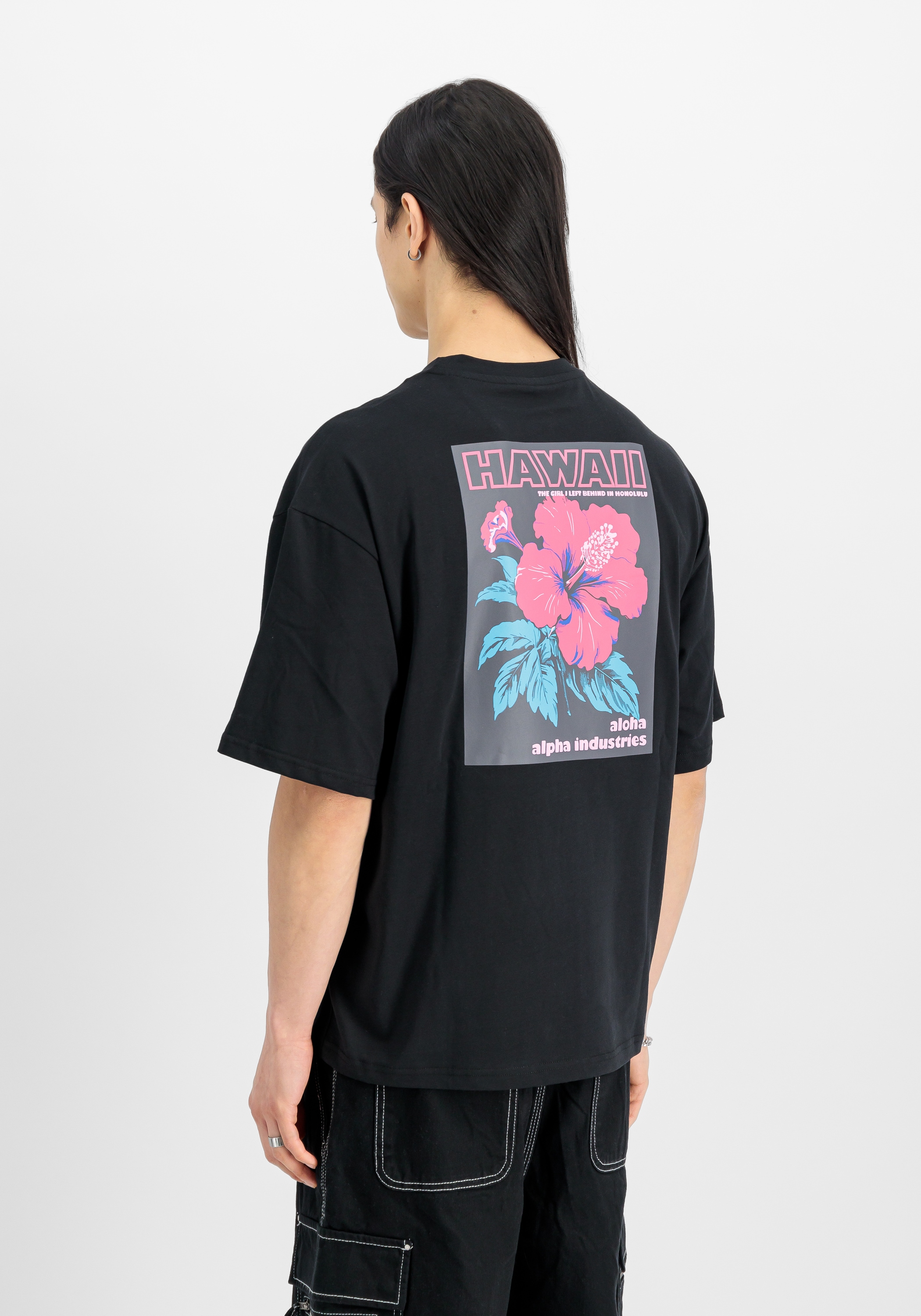 Alpha Industries T-Shirt »Aloha Flower Backprint T-Shirt T-Shirts«