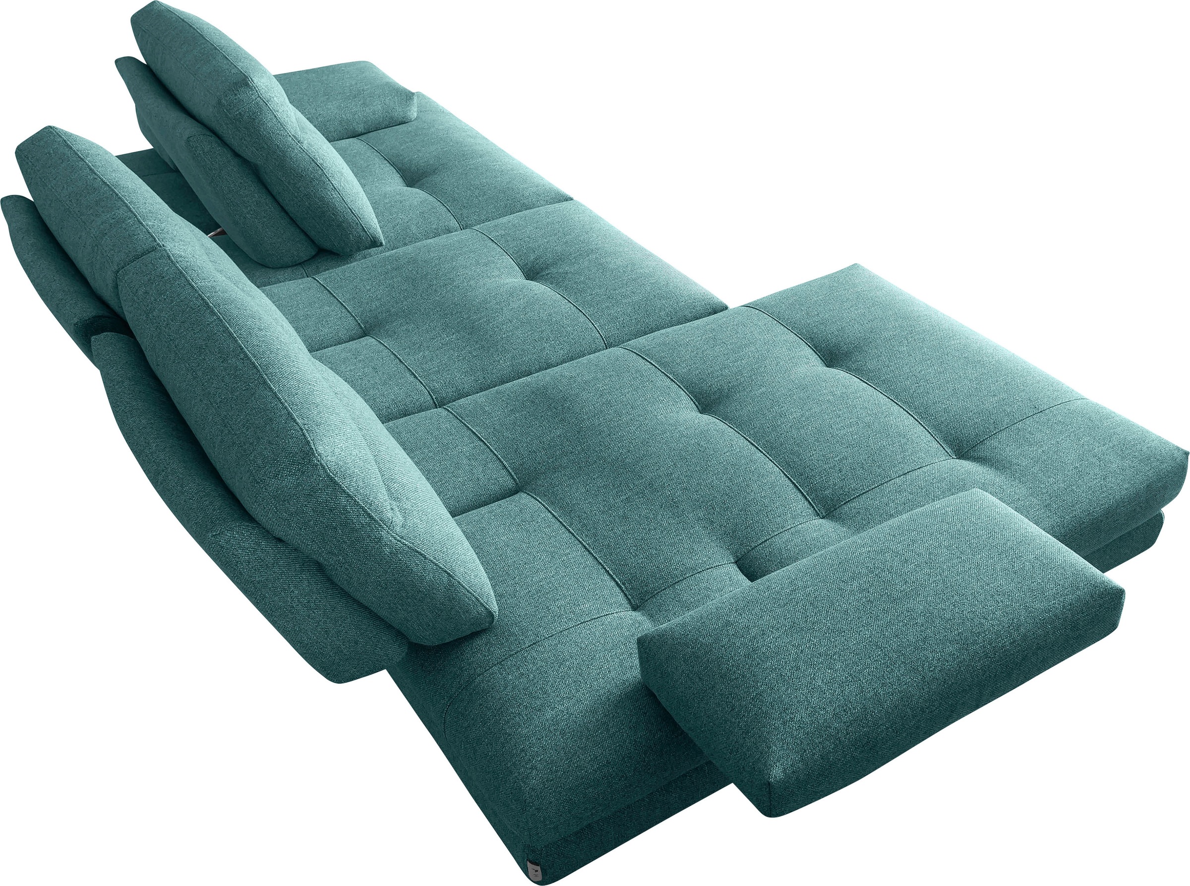 CALIA ITALIA Ecksofa »Toby Wing, L-Form, Designsofa mit sensationellem Sitzkomfort« inklusive Sitztiefenverstellung, Füße in chrom glänzend