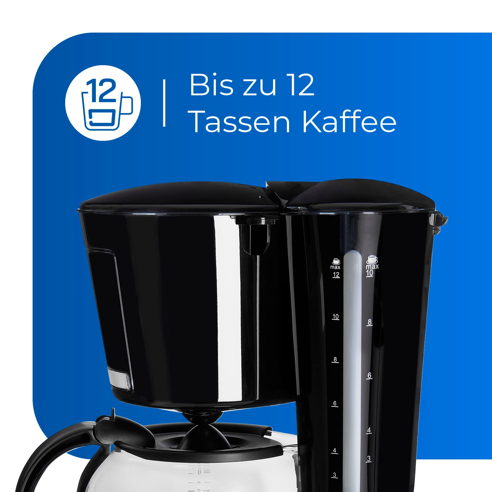 exquisit Filterkaffeemaschine »KA 3102 swi«, 1,25 l Kaffeekanne, Papierfilter, 1x4