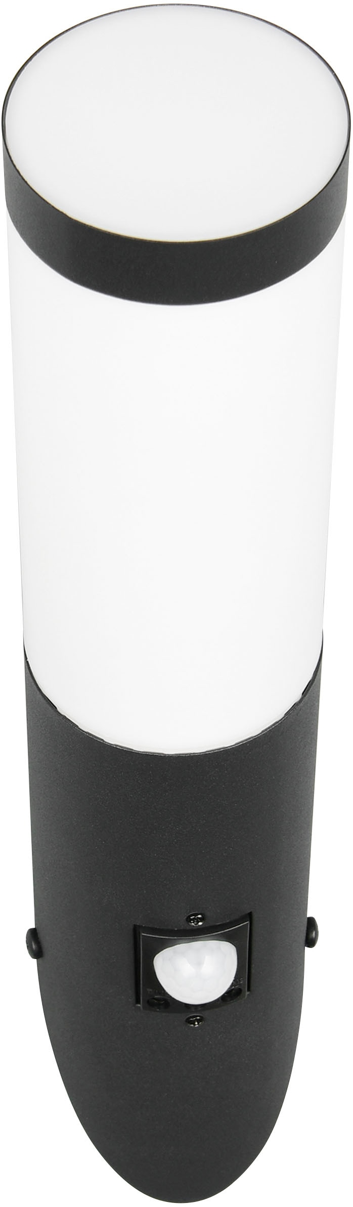 TRIO Leuchten Außen-Wandleuchte »TRIOTO, Outdoor Wandlampe Edelstahl, Wandfackel exkl 1x E27 max 25W« E27 1 Stk. warmweiß - kaltweiß röhrenförmige Hauswand Beleuchtung, Bewegungsmelder, IP44 39cm hoch