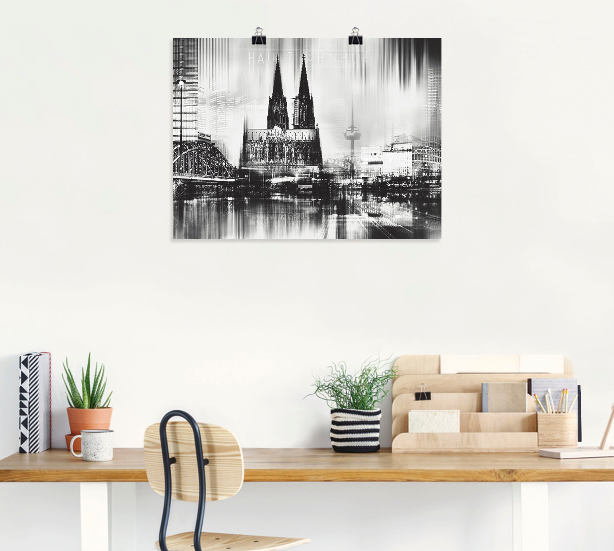 Artland Wandbild »Köln Skyline Abstrakte Collage 08«, Deutschland, (1 St.), als Leinwandbild, Wandaufkleber oder Poster in versch. Größen