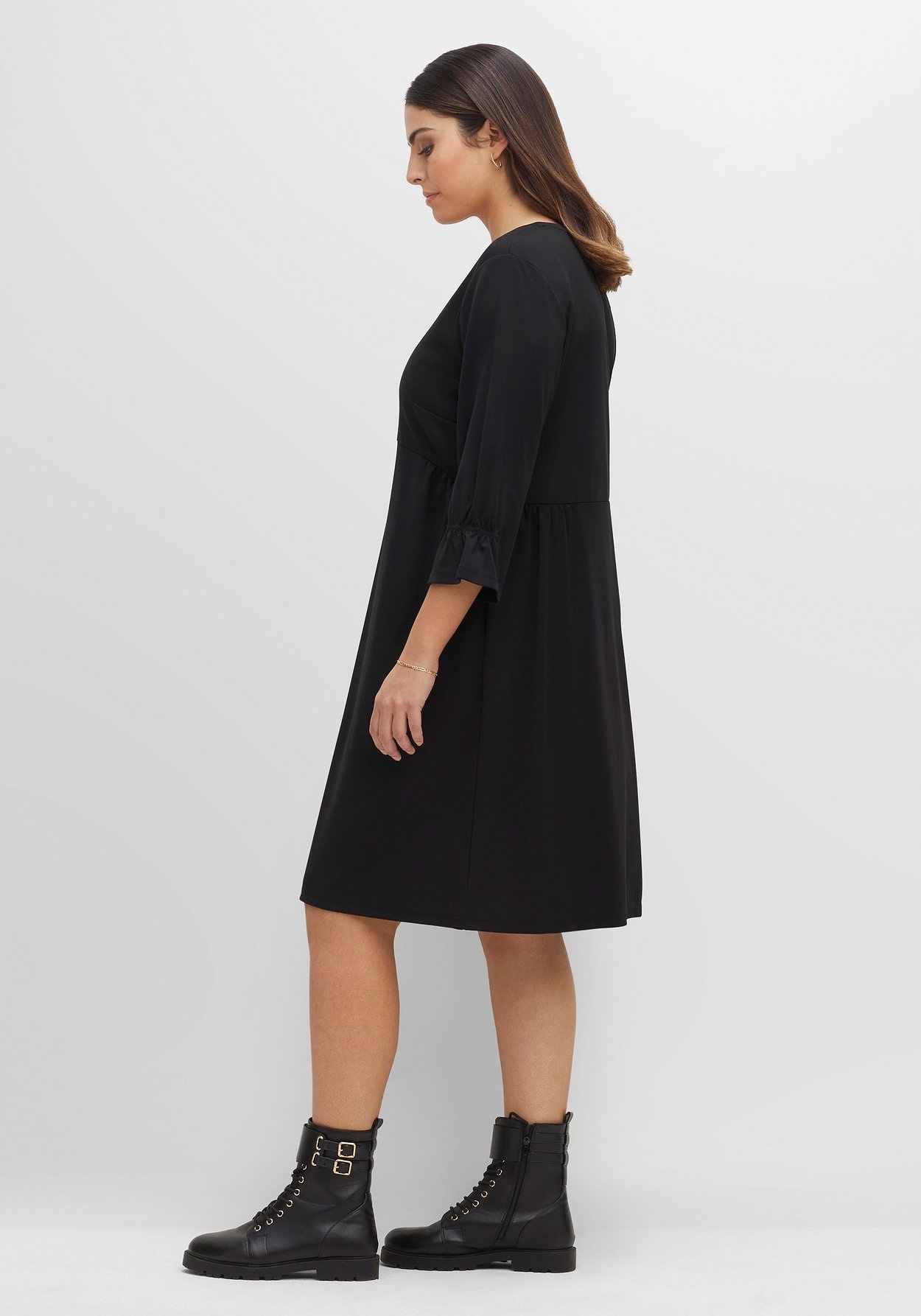 Sheego Shirtkleid »Shirtkleid mit gerafften 3/4-Ärmeln«