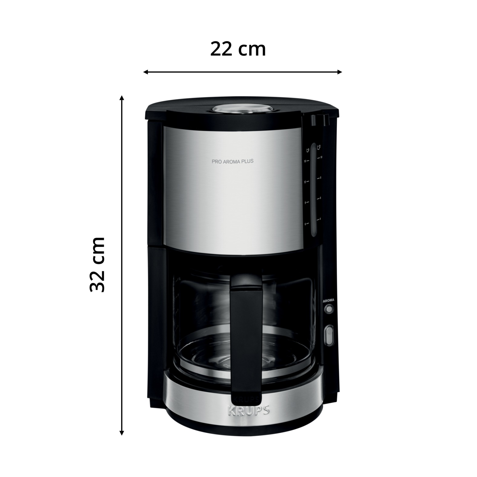 Krups Filterkaffeemaschine »ProAroma Plus KM321« 1,25 l Kaffeekanne Papierfilter 1x4 1,25l Kaffeekanne, Papierfilter 1x4, mit Aromaschalter, 1100 Watt