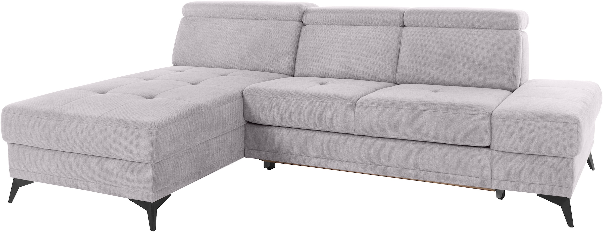 INOSIGN Ecksofa »Cardiz L-Form«, inkl.Kopfteilverstellung und Federkern wahlweise mit Bettfunktion