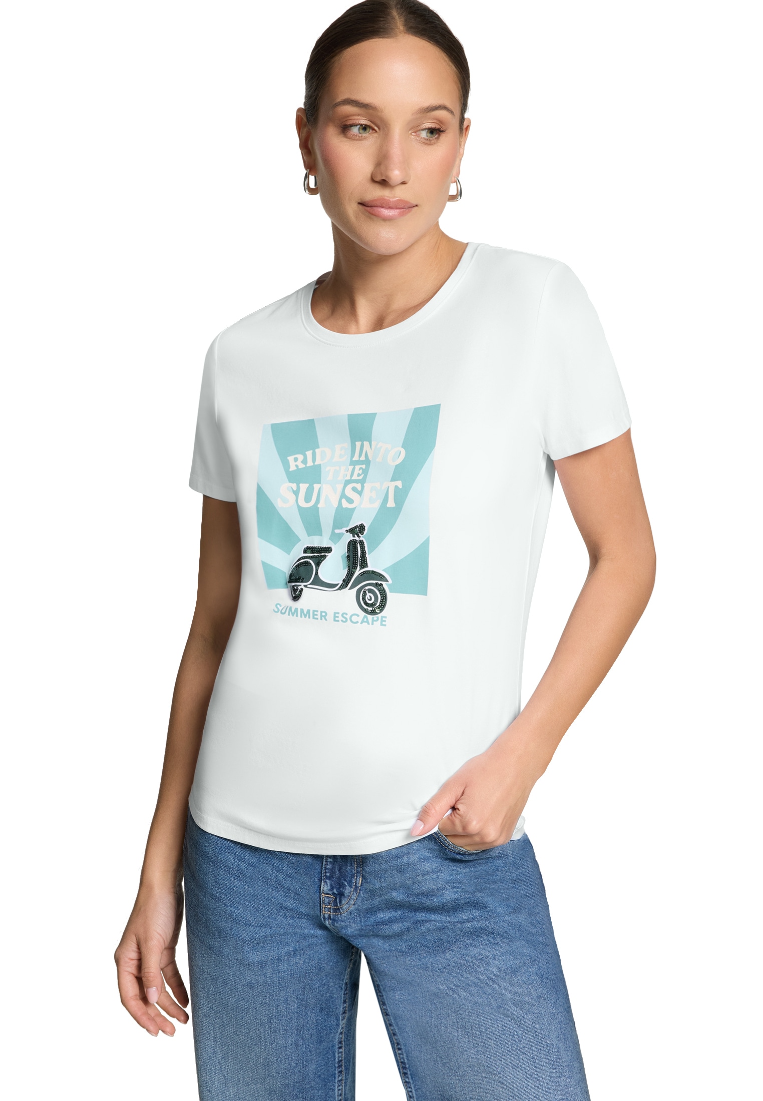 Zero Print-Shirt »Printshirt mit Aufdruck«