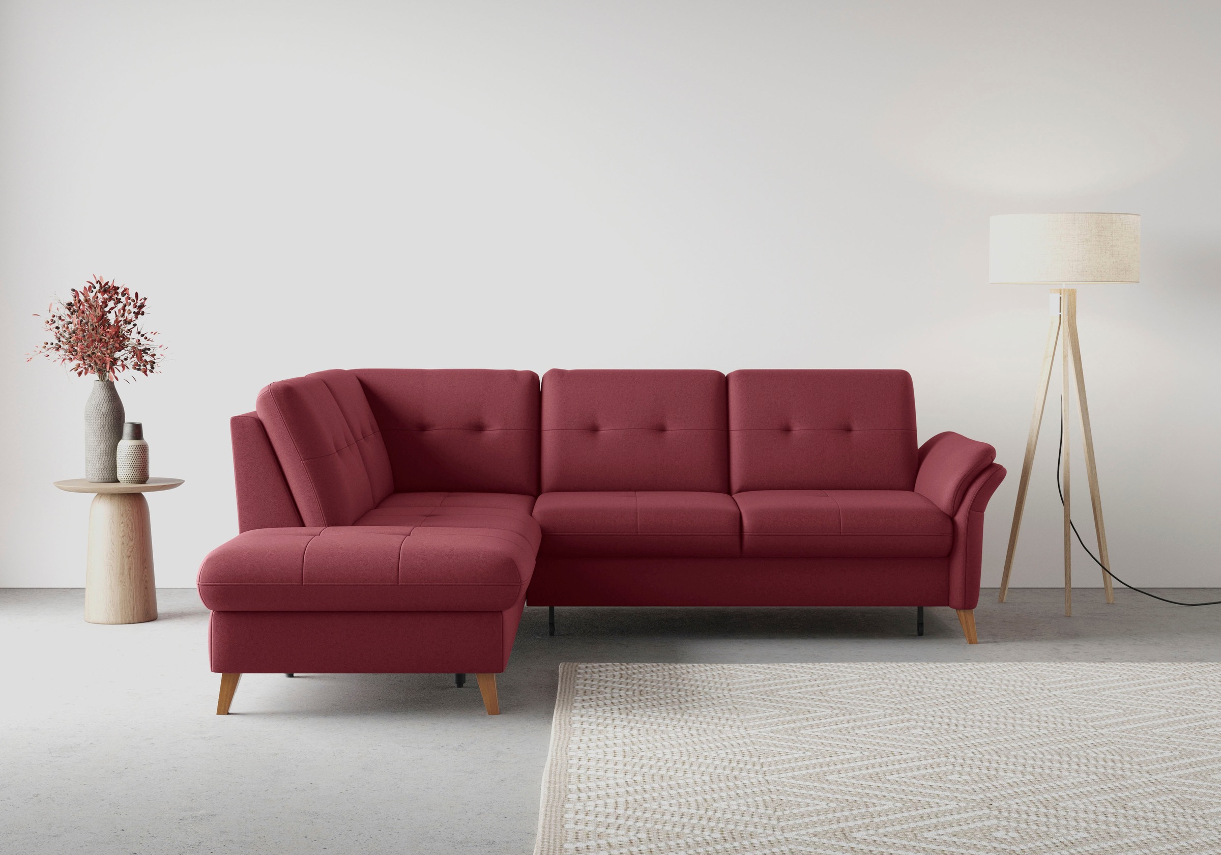 sit&more Ecksofa »Göteborg«, inkl. Sitztiefenverstellung, wahlweise mit Bettfunktion & Bettkasten