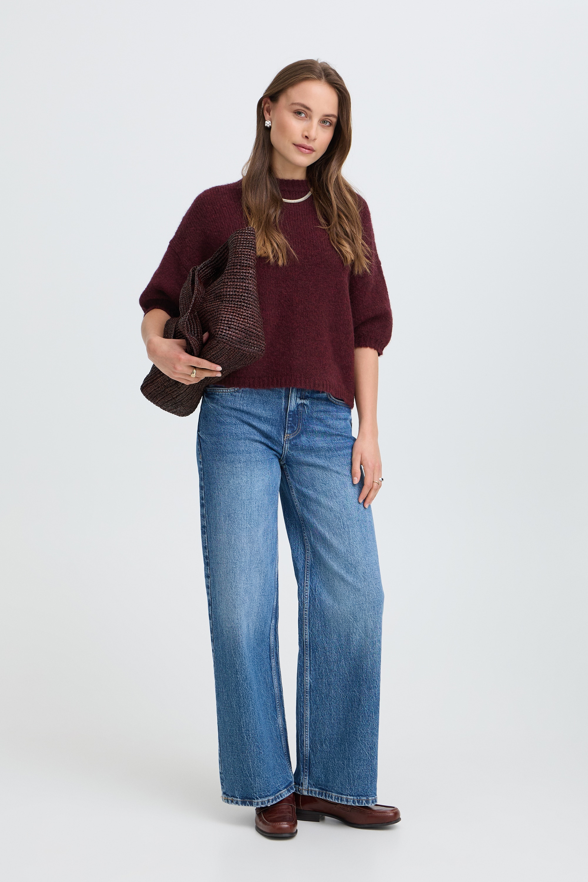 b.young Kurzarmpullover »Damen Strickpullover halbarm BYOTIA«