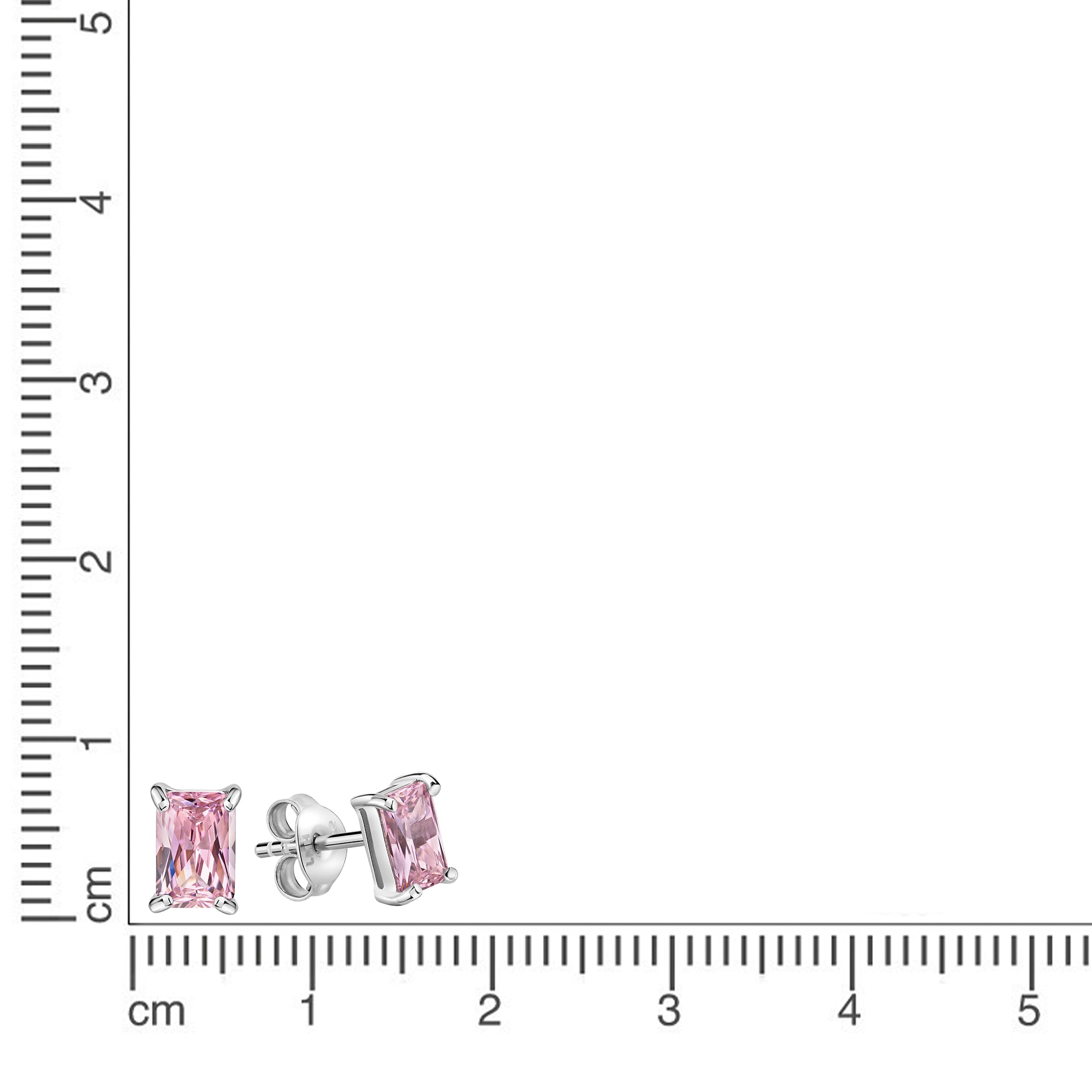Firetti Paar Ohrstecker »Schmuck Geschenk Silber 925 Ohrschmuck Ohrringe Quadrat« mit Zirkonia (synth.)