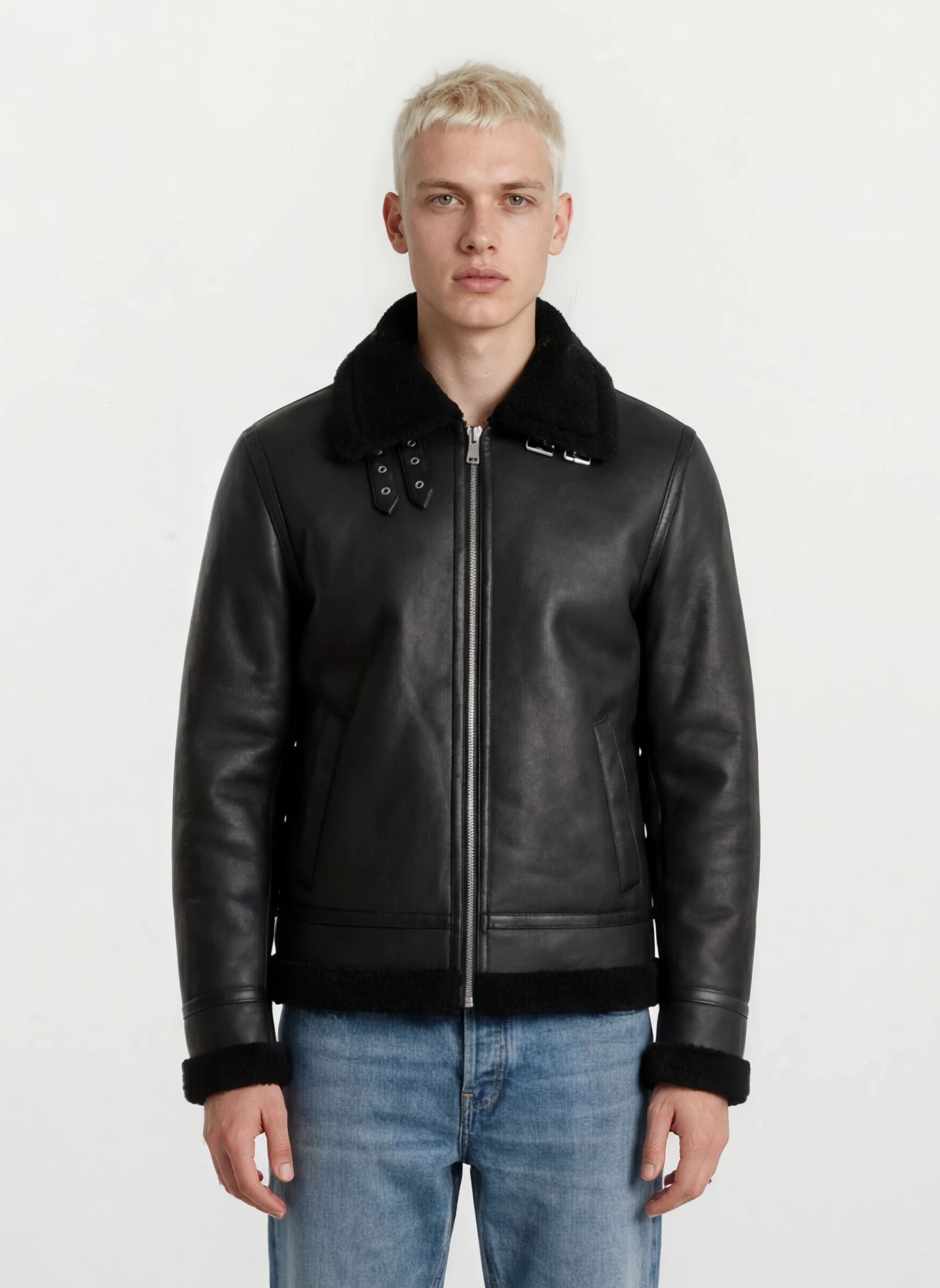 trueprodigy Lederjacke »Keno Oversize Lederjacke mit Pelzbesatz« ohne Kapuze