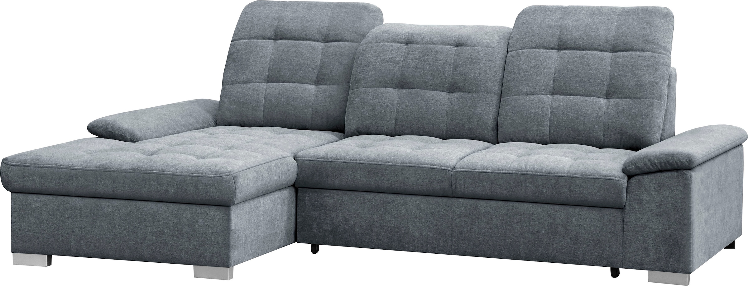 WERK2 Ecksofa Carmen, Sofa, Eckcouch mit Schlaffunktion, Bettkasten und Sitztiefenverstellung
