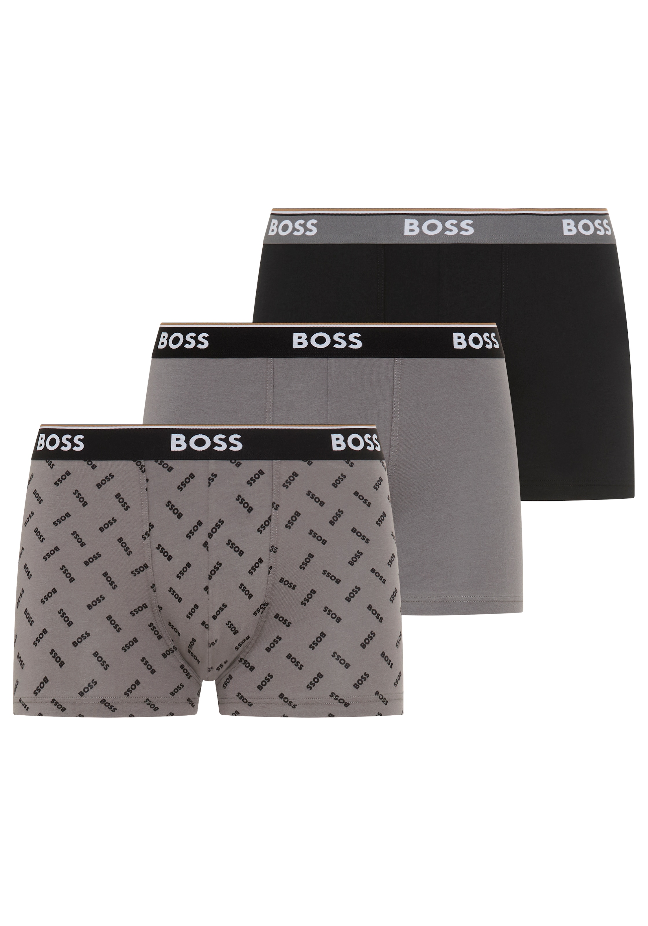 BOSS Trunk Packung, 3 Stk. aus Stretch-Baumwolle, elastischer Bund, mittlere Bundhöhe