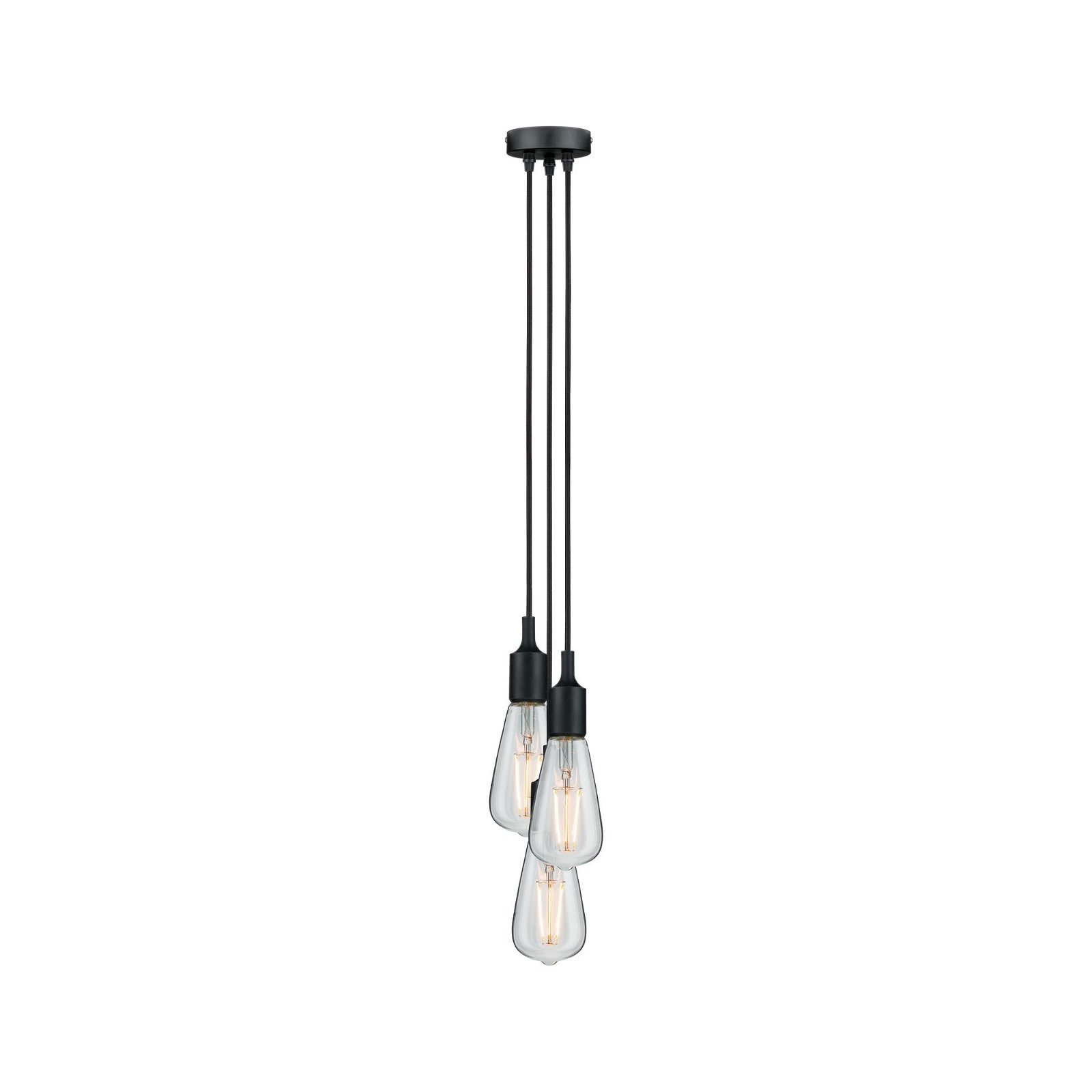 Paulmann Pendelleuchte »Neordic Ketil max. 3x60W Schwarz 230V Sililkon/Kunststoff«, 3 flammig, Leuchtmittel E27 | ohne Leuchtmittel, E27