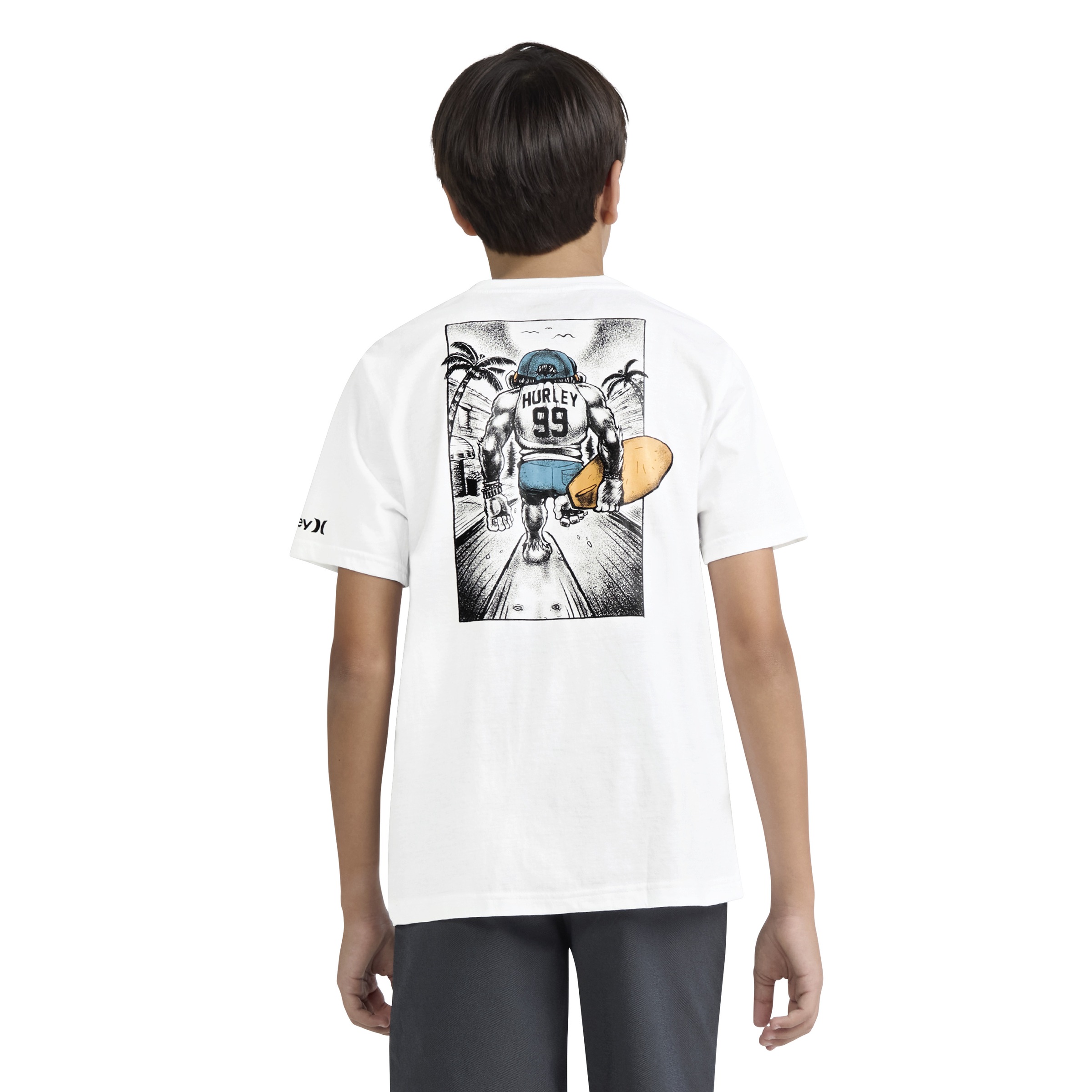 Hurley T-Shirt »HRLB BEACH MONKEY SS TEE« mit Print, aus Baumwolle und Polyester