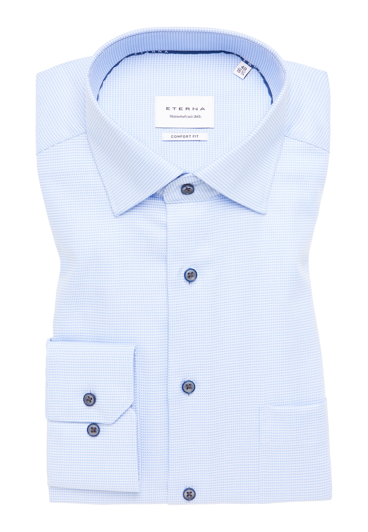 Eterna Langarmhemd »COMFORT FIT« NON IRON (bügelfrei)