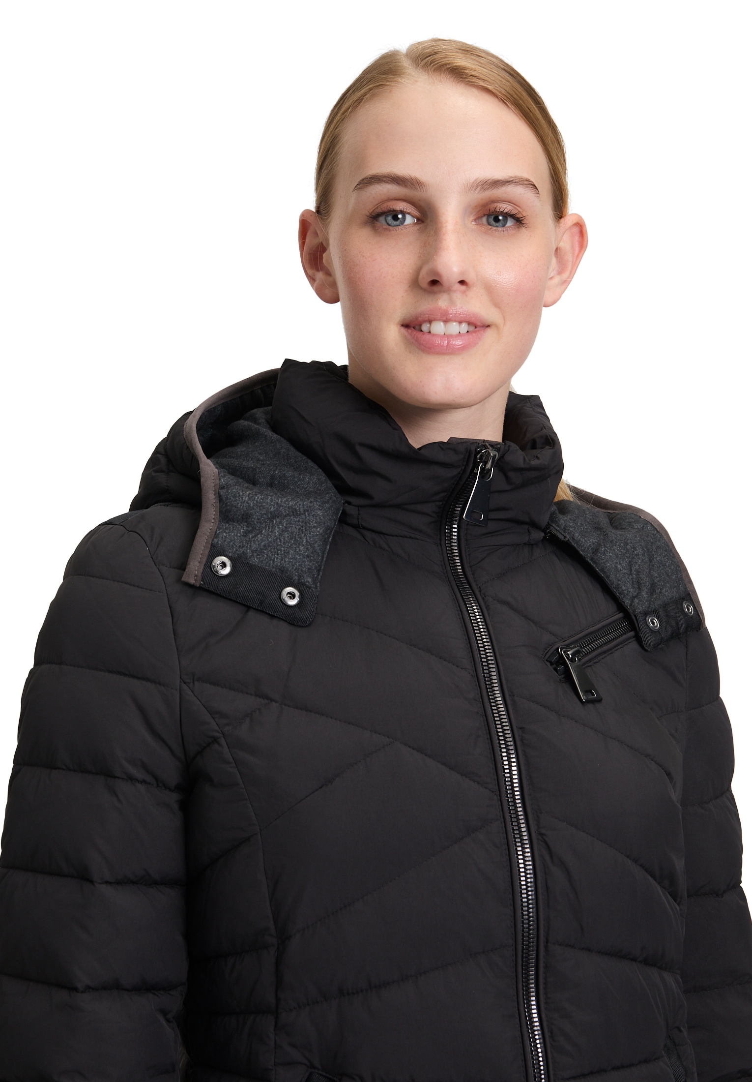 Gil Bret Steppjacke »Steppmantel mit abnehmbarer Kapuze«