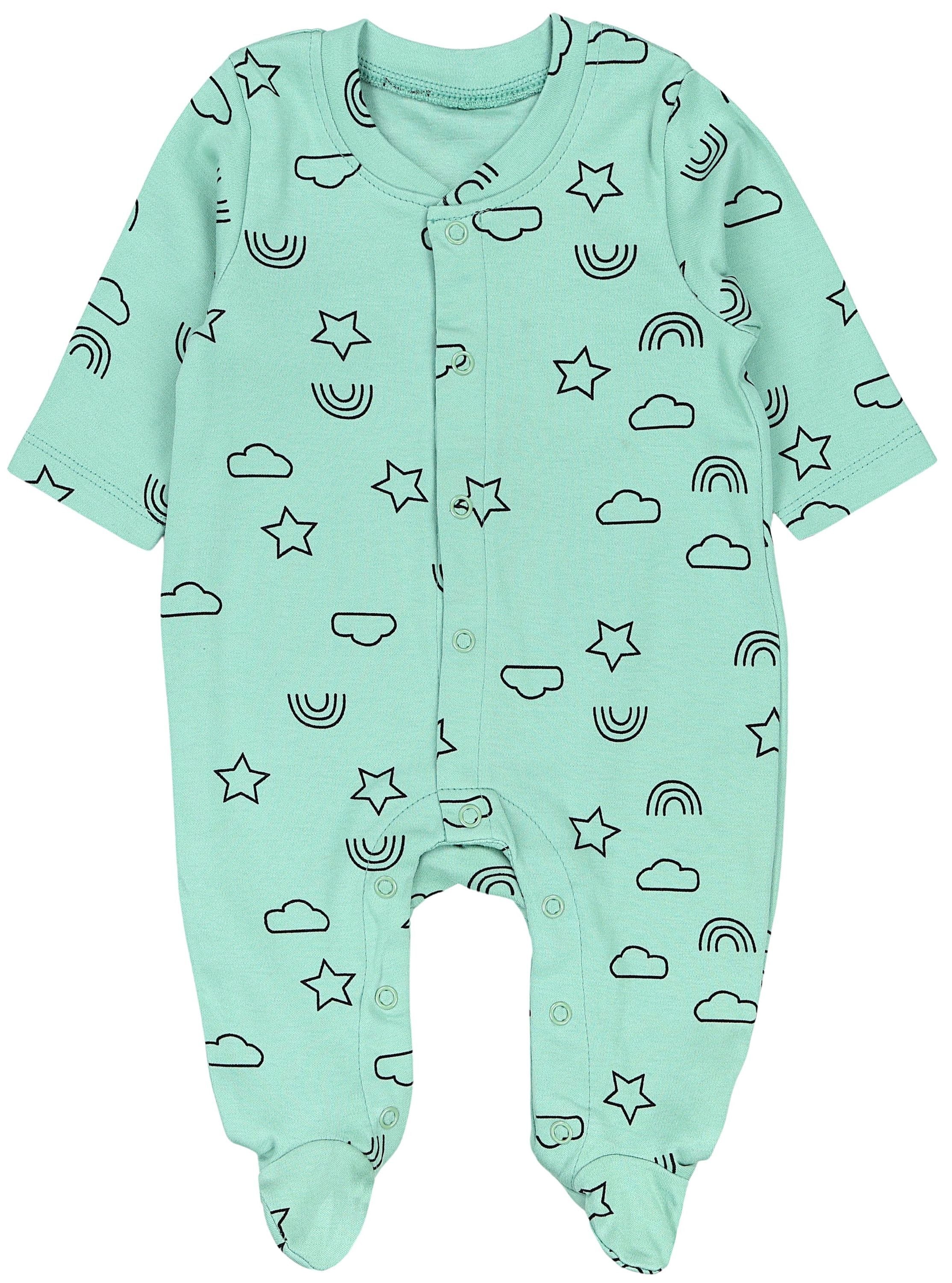 TupTam Strampler »Schlafstrampler Baby Jungen Schlafstrampler mit Fuß 3er Pack«