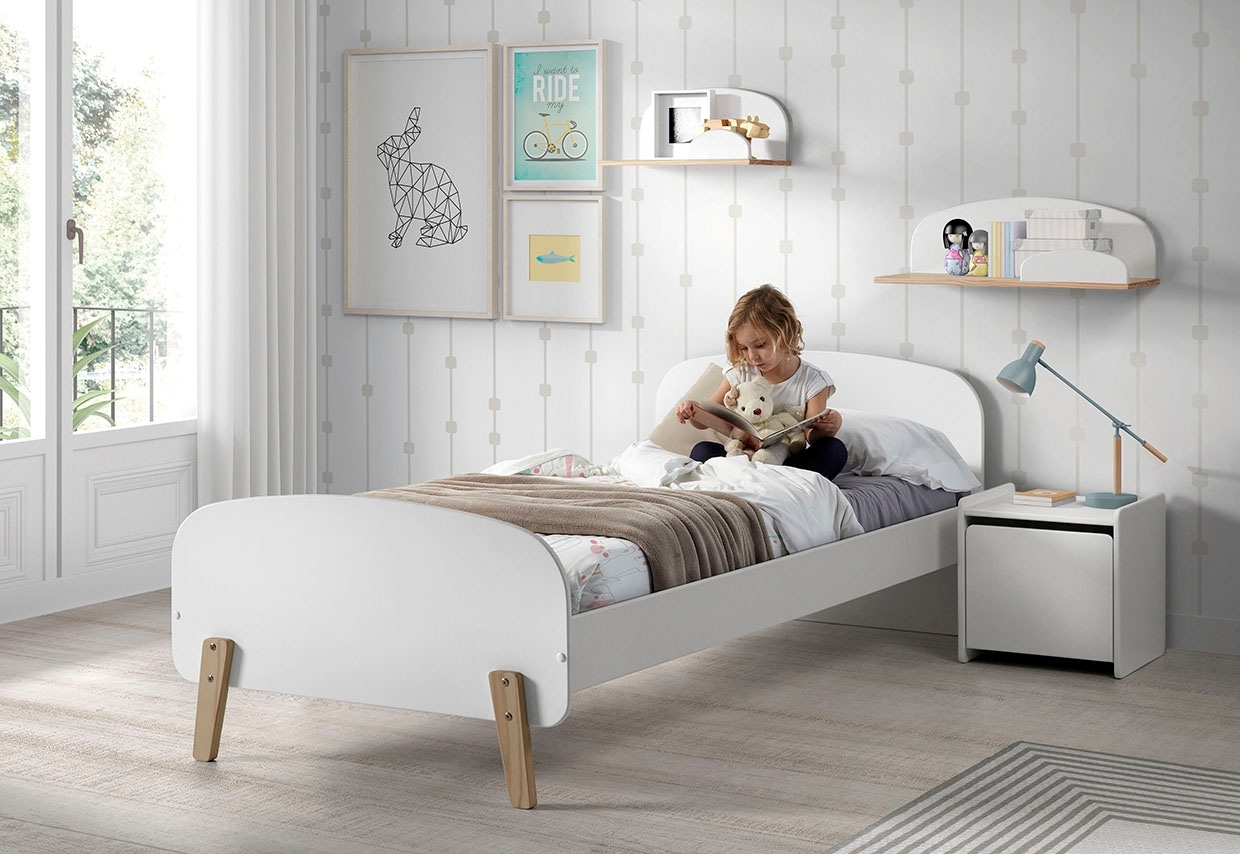 Vipack Kinderregal »Kiddy, Ablage Kiefer massiv, zum hängen«, (B/H/T ca. 45x21x25cm, universell einsetzbar, verschiedene Farben), Wandregal MDF Komponenten lackiert, wahlweise 45cm oder 65cm breit