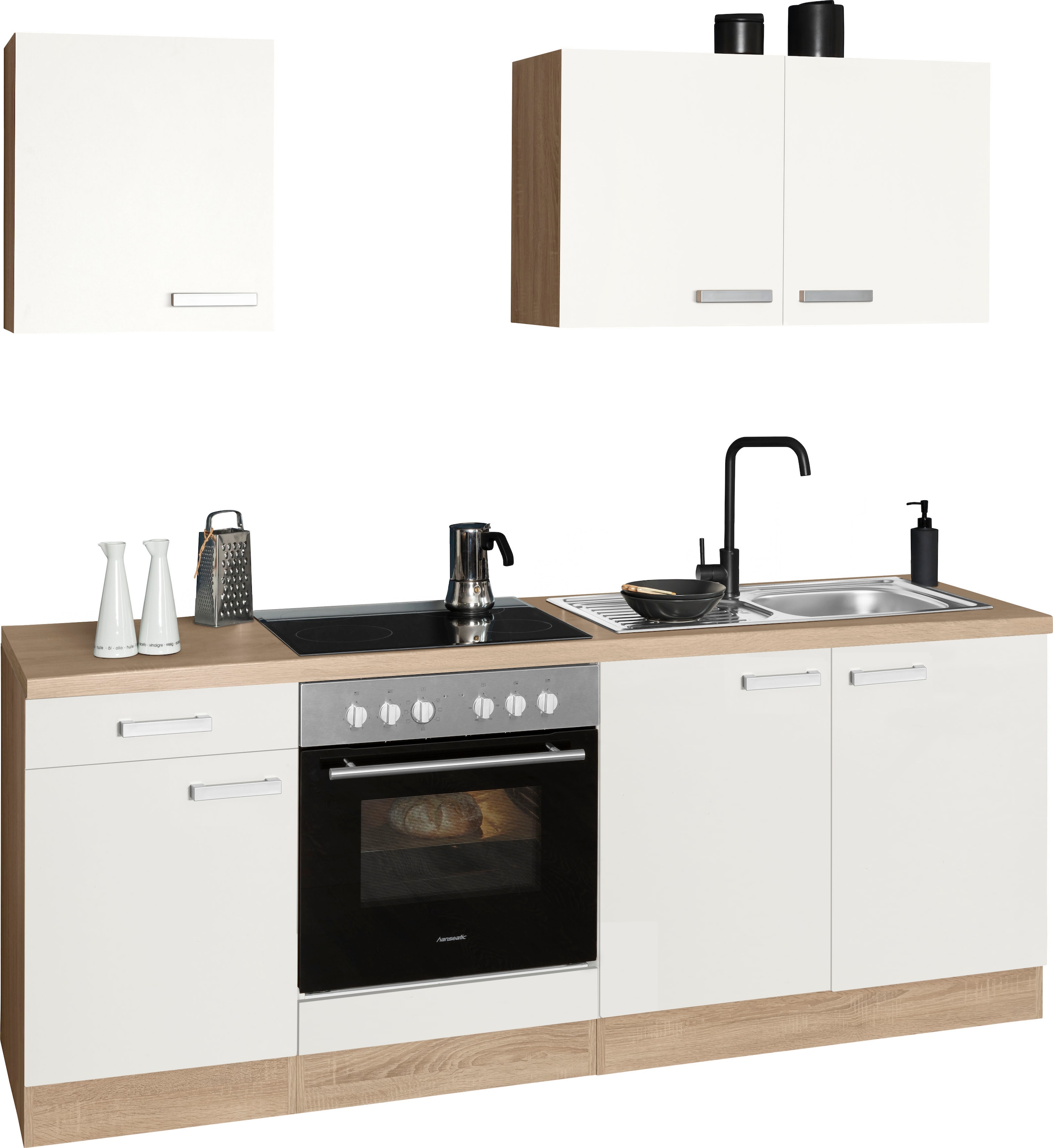 OPTIFIT Küchenzeile Hanseatic-E-Geräten »Leer«, OTTO Breite mit bei 210 cm