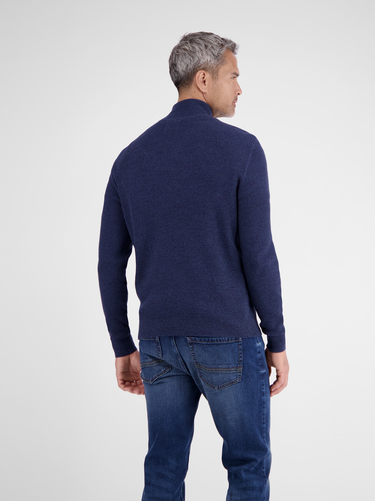 LERROS Strickpullover, mit Troyer-Reißverschluss, Stehkragen