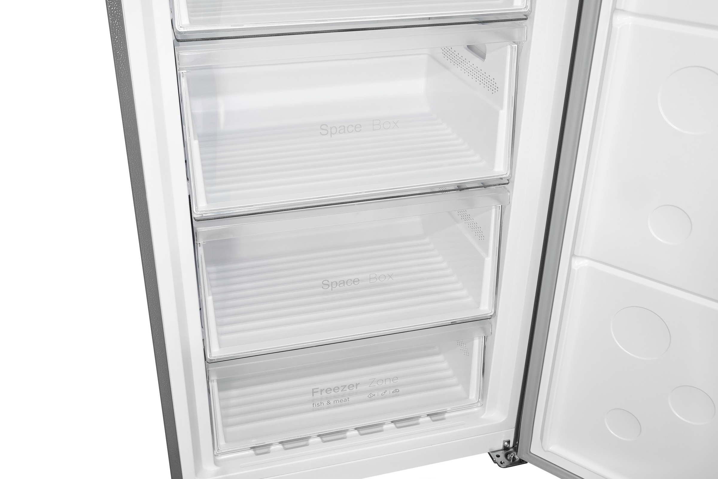 exquisit Gefrierschrank »GS380-NF-H-050D inoxlook«, 185,5 cm hoch, 71 cm breit, Türanschlag wechselbar