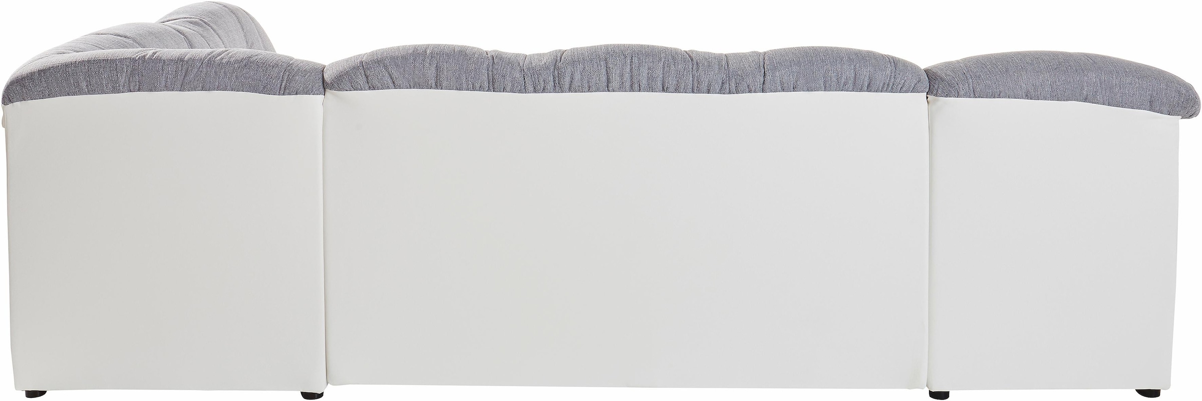 DOMO collection Wohnlandschaft »Elva, zeitlose Formensprache, elegante Rückensteppung, U-Form«, wahlweise mit Bettfunktion und Federkern
