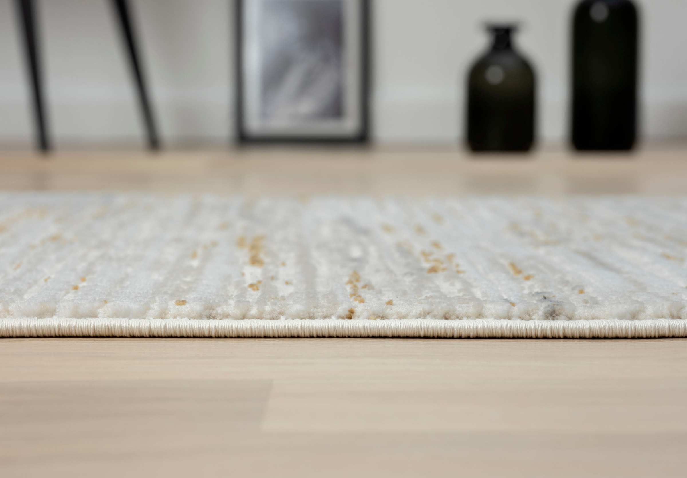 Myflair Möbel & Accessoires Teppich »My Passion« rechteckig 10 mm Höhe Kurzflor, Retro-Style, besonders weich durch Microfaser, mit Fransen