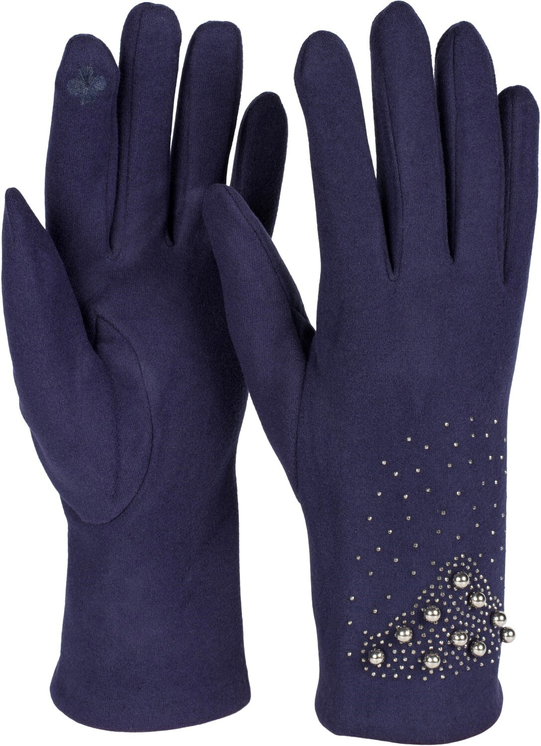 styleBREAKER Fleecehandschuhe »Touchscreen Handschuhe mit Strass und Perlen« 1 Stk.