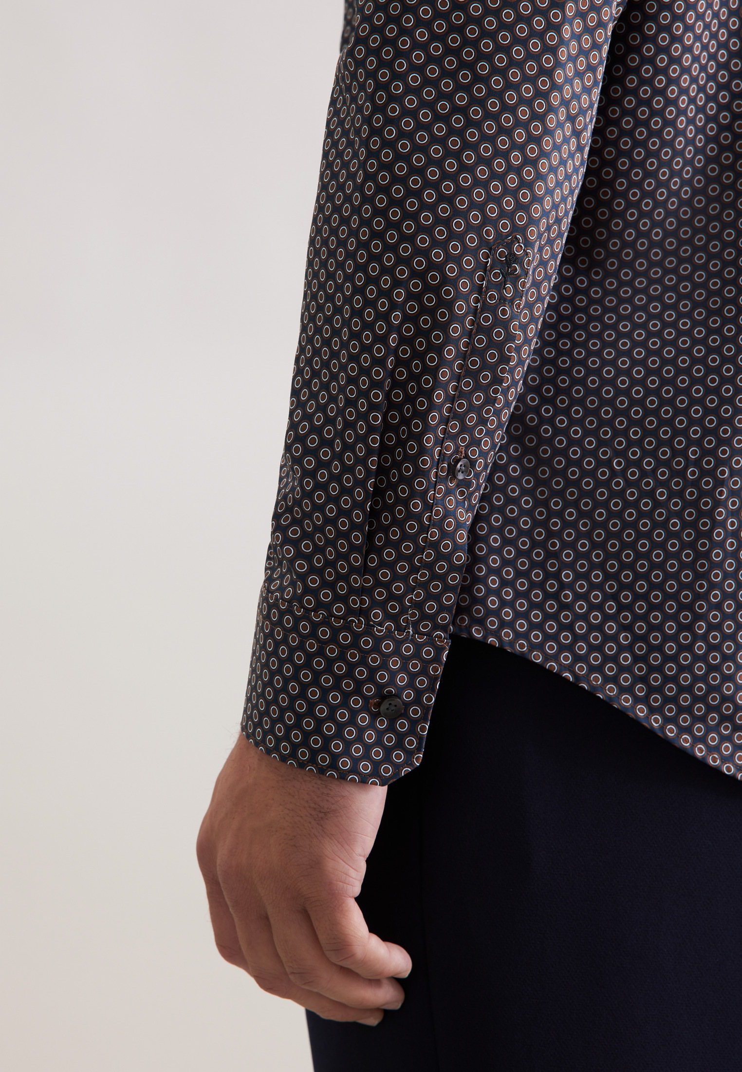 seidensticker Businesshemd »Schwarze Rose« Slim 1/1 Kentkragen Druck