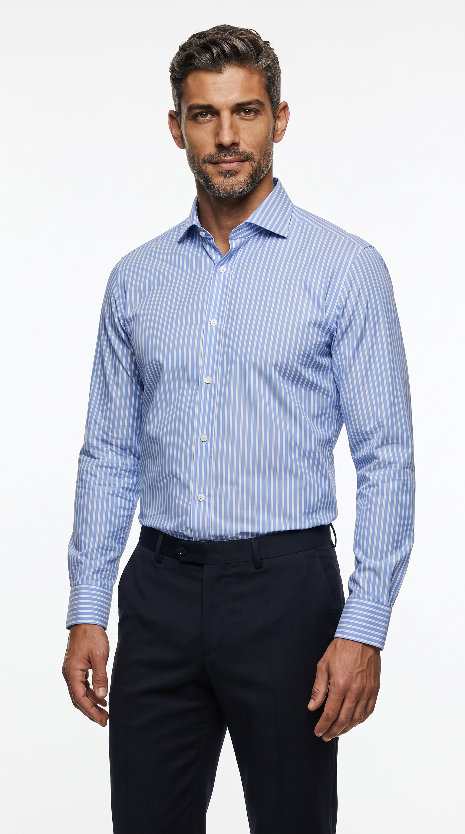 BOSS Businesshemd »HANK« Kentkragen, Regular Fit, gestreift, Baumwollmischung