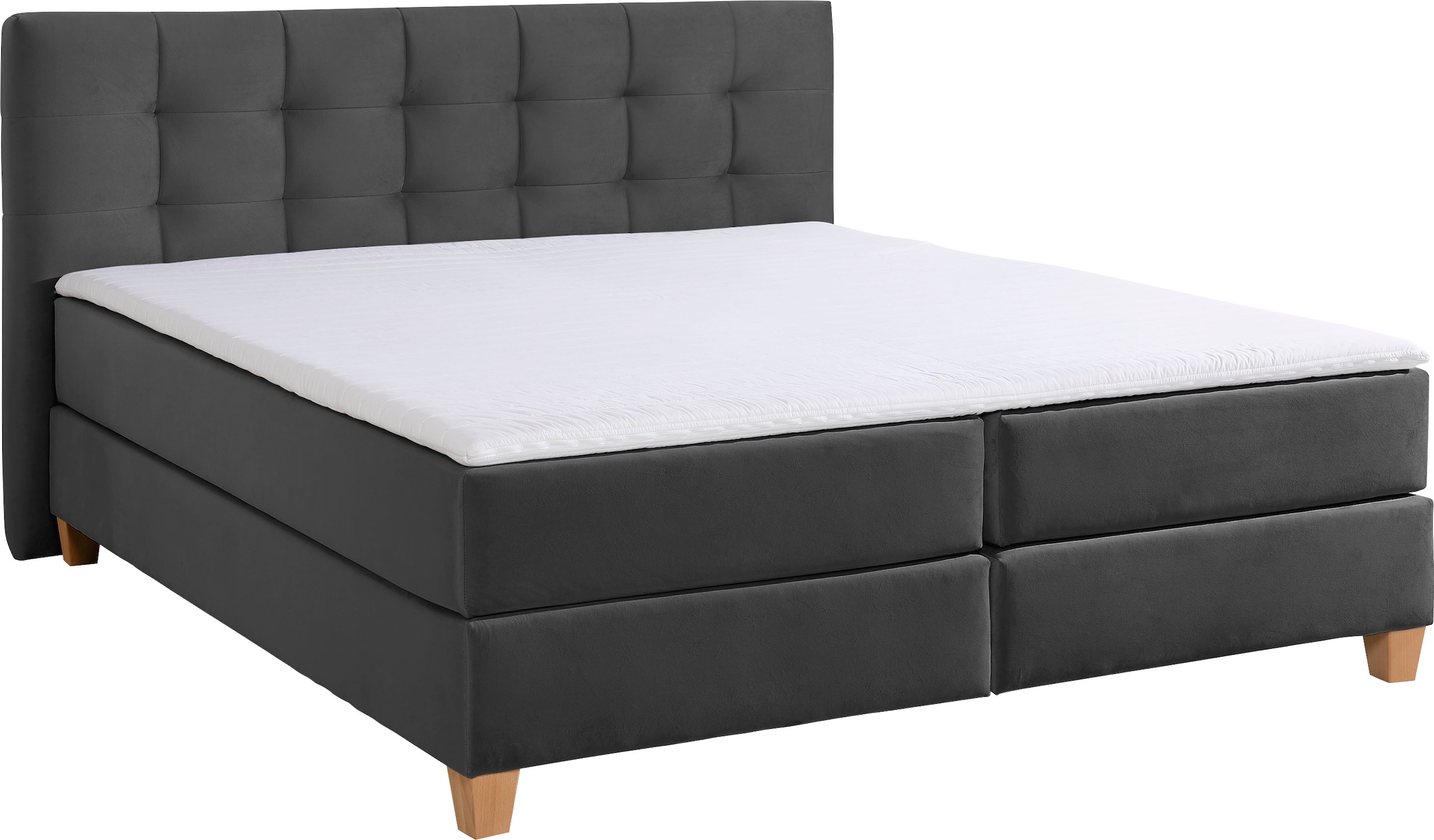 Home affaire Boxspringbett »Moulay«, inkl. Topper, in 3 Härtegraden, TFK auch in Härtegrad 4