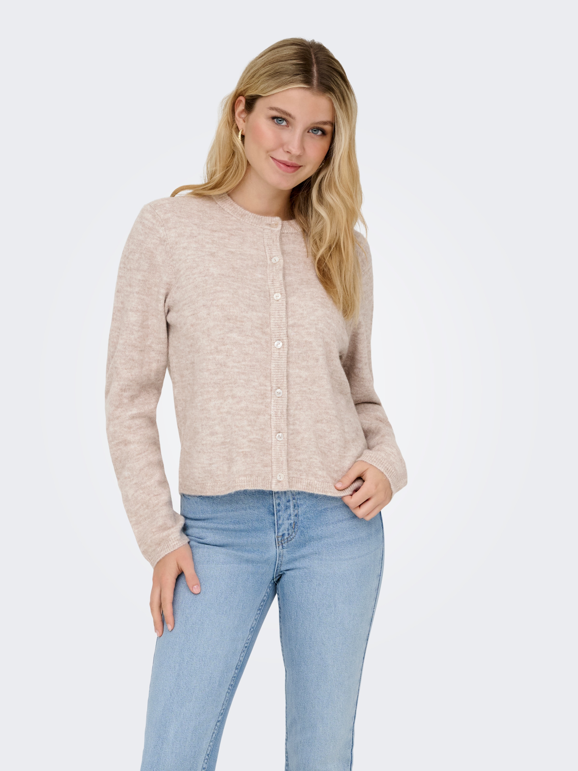 ONLY Strickjacke »ONLSIMONI L/S O-NECK CARDIGAN KNT NOOS« lockere Passform