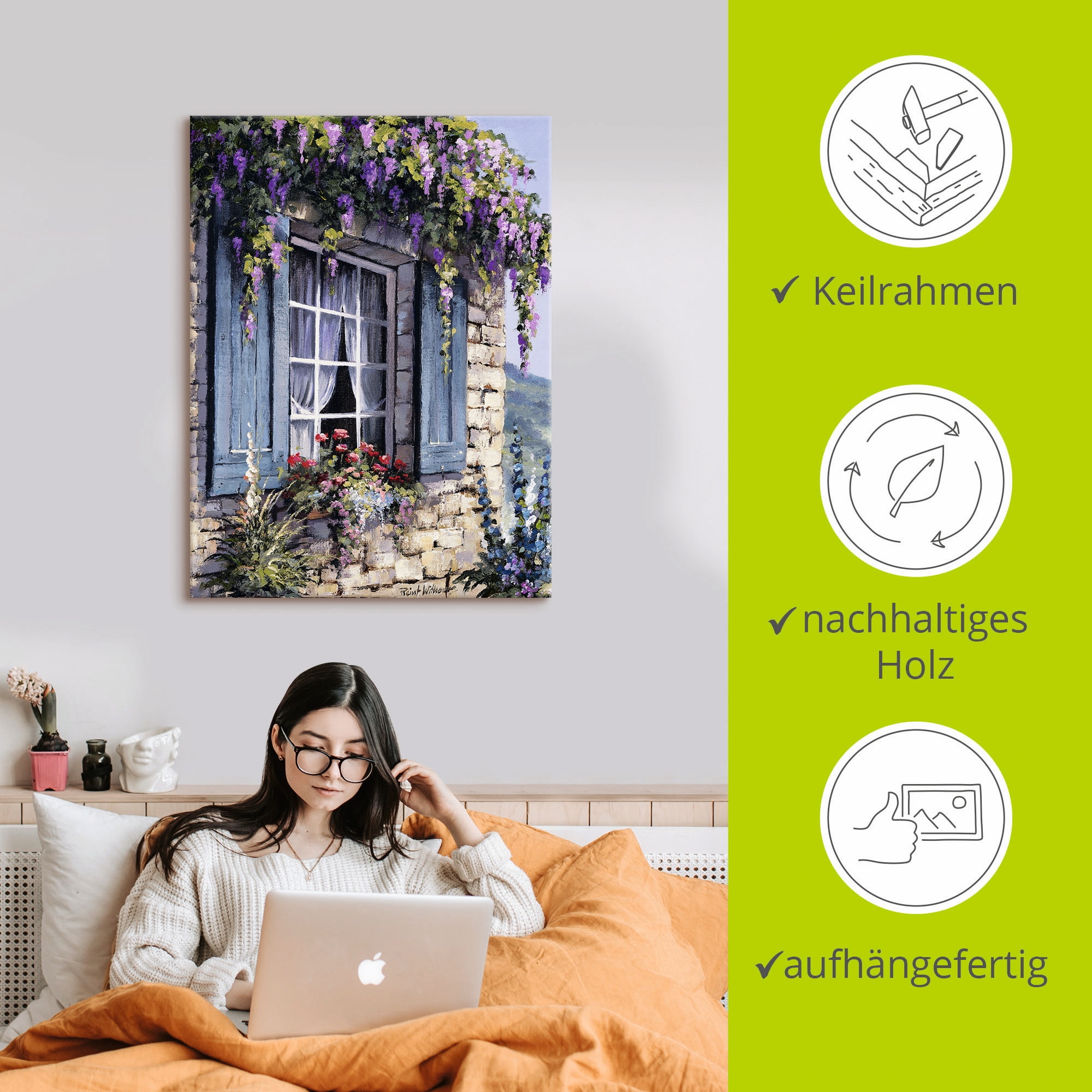 Artland Wandbild »Fenster I«, Fenster & Türen, (1 St.), als Leinwandbild, Poster, Wandaufkleber in verschied. Größen