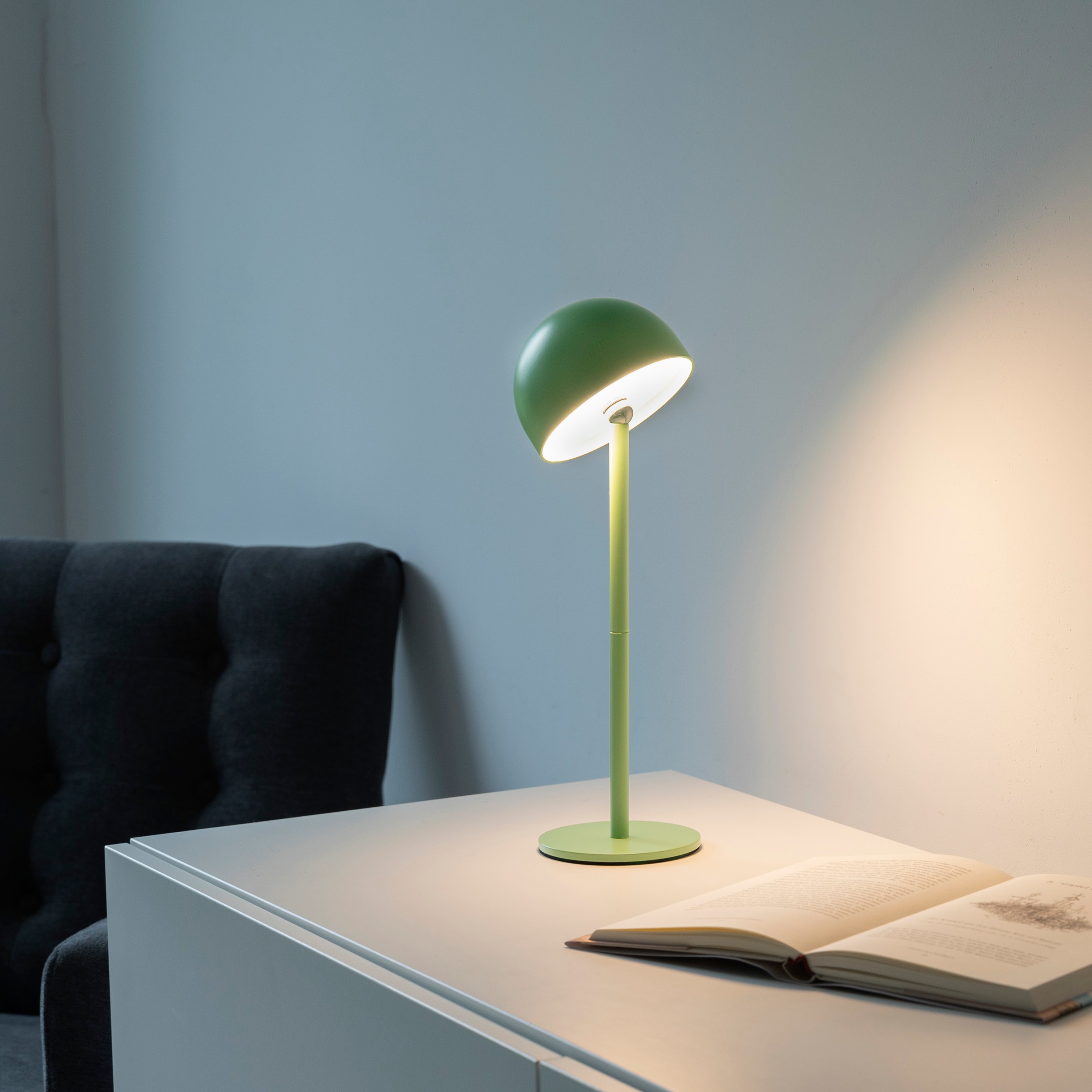 OTTO home Tischleuchte »Akku Tischlampe Garrin Indoor Outdoor, magnetischer Flaschenaufsatz« LED-Board Warmweiß Pilzlampe Flaschenaufsatz, Regulierung der Lichtstärke, Pilz, Lampe
