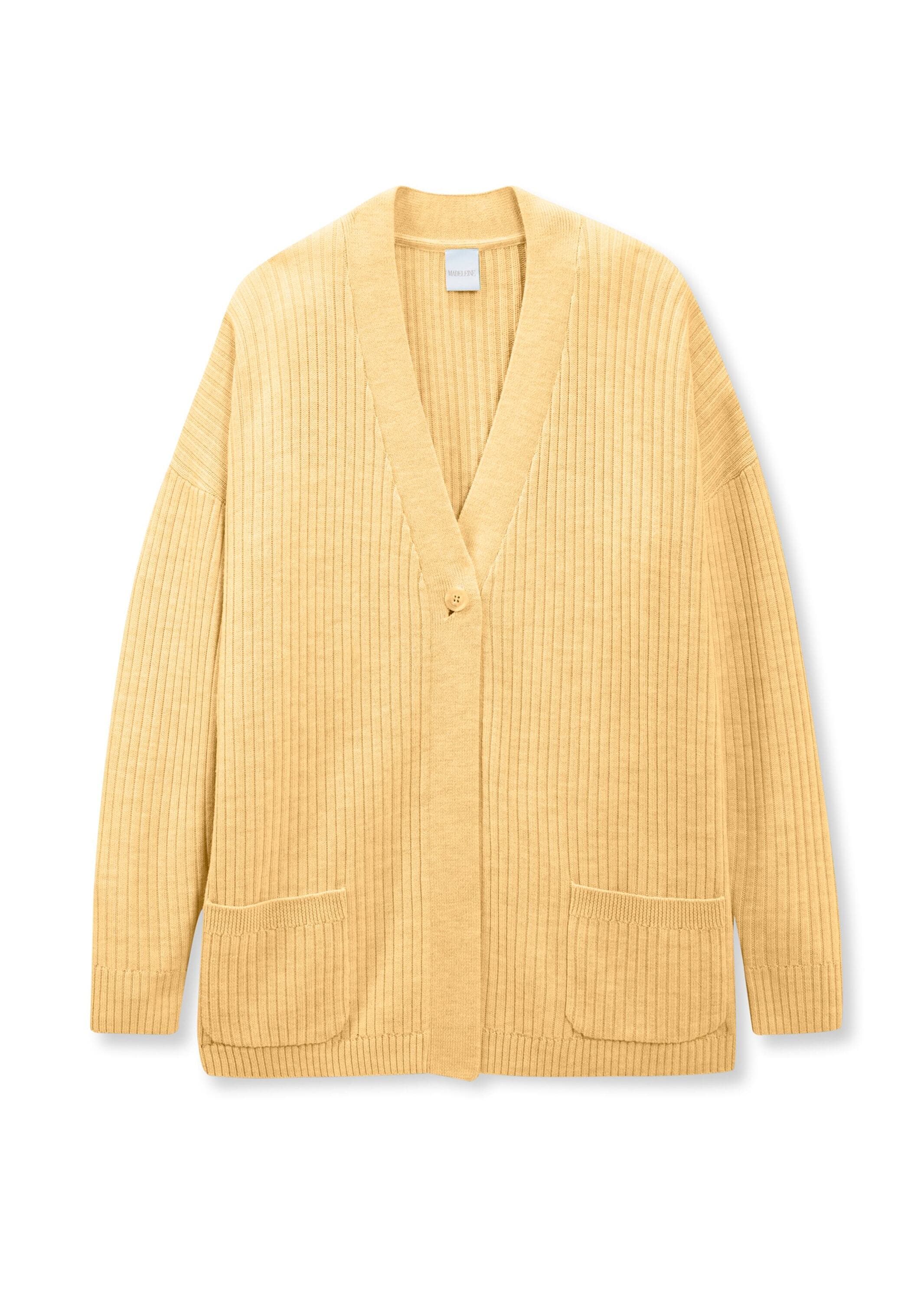 MADELEINE Strickjacke »Strickjacke Langer Woll-Cardigan im Oversize-Stil«