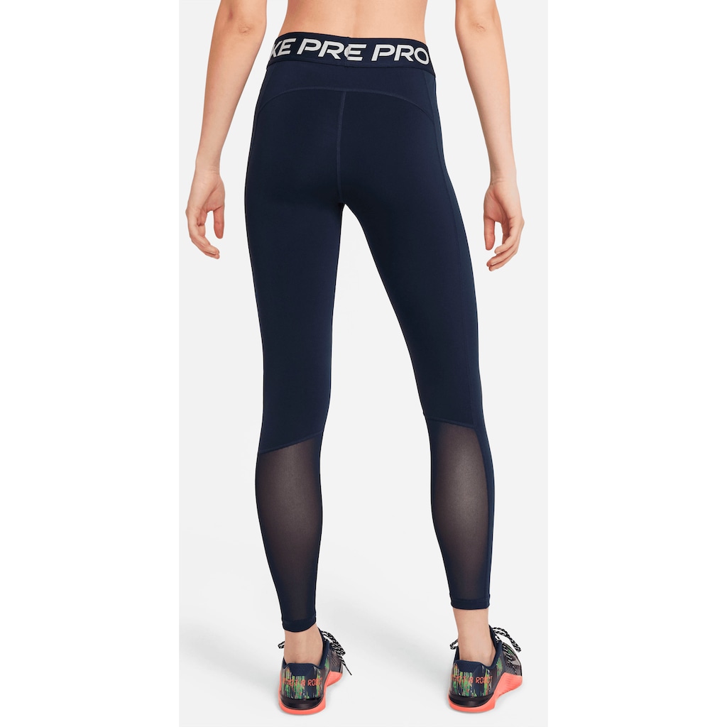 Nike Trainingstights »PRO WOMEN'S MID-RISE MESH-PANELED LEGGINGS«