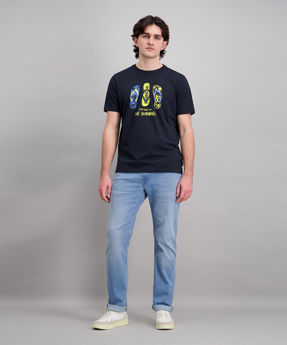 Pioneer Authentic Jeans T-Shirt »RH T-Shirt flip flop print« mit Logo Print