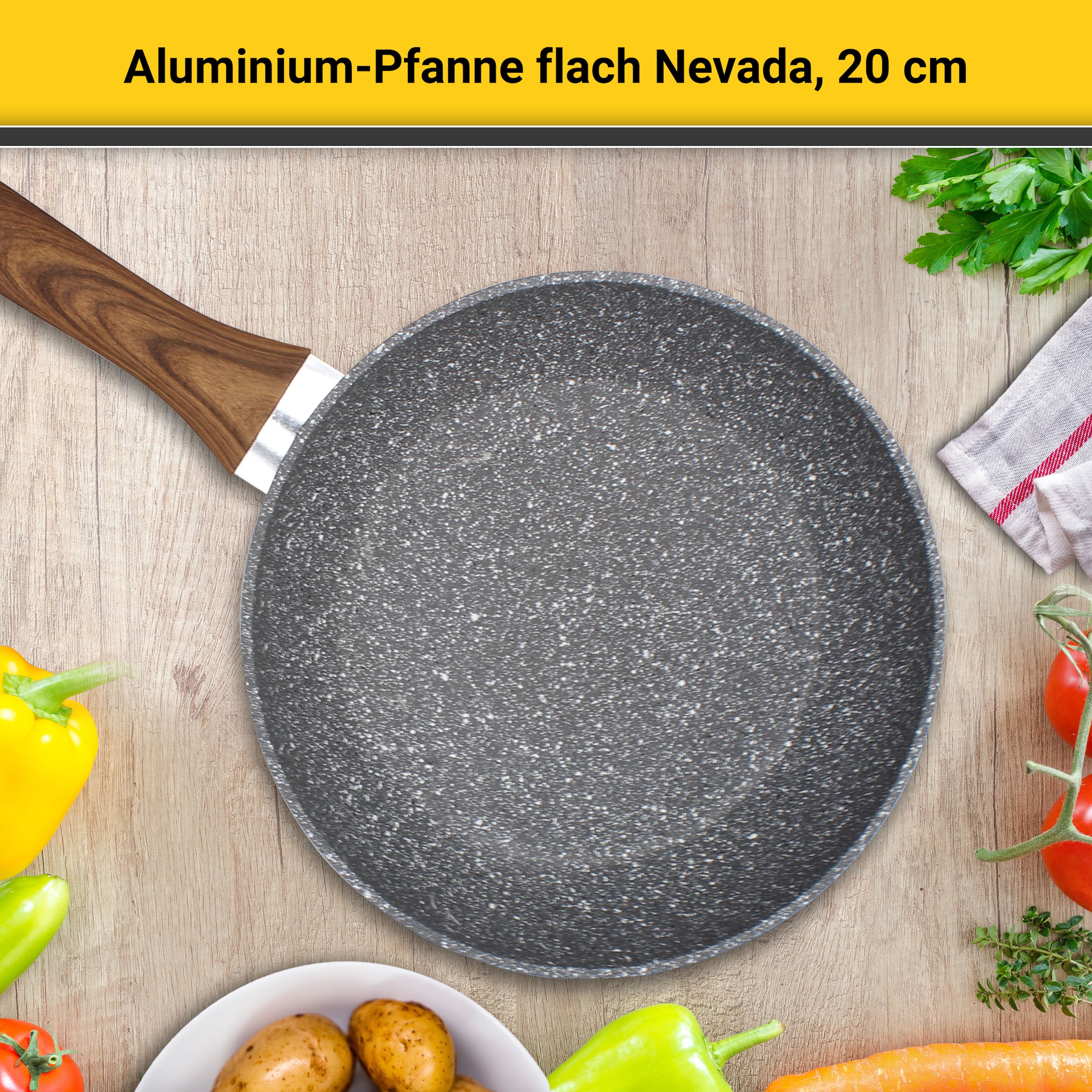 Krüger Bratpfanne »Nevada« Aluminium 1 Stk. tlg. für Induktions-Kochfelder geeignet
