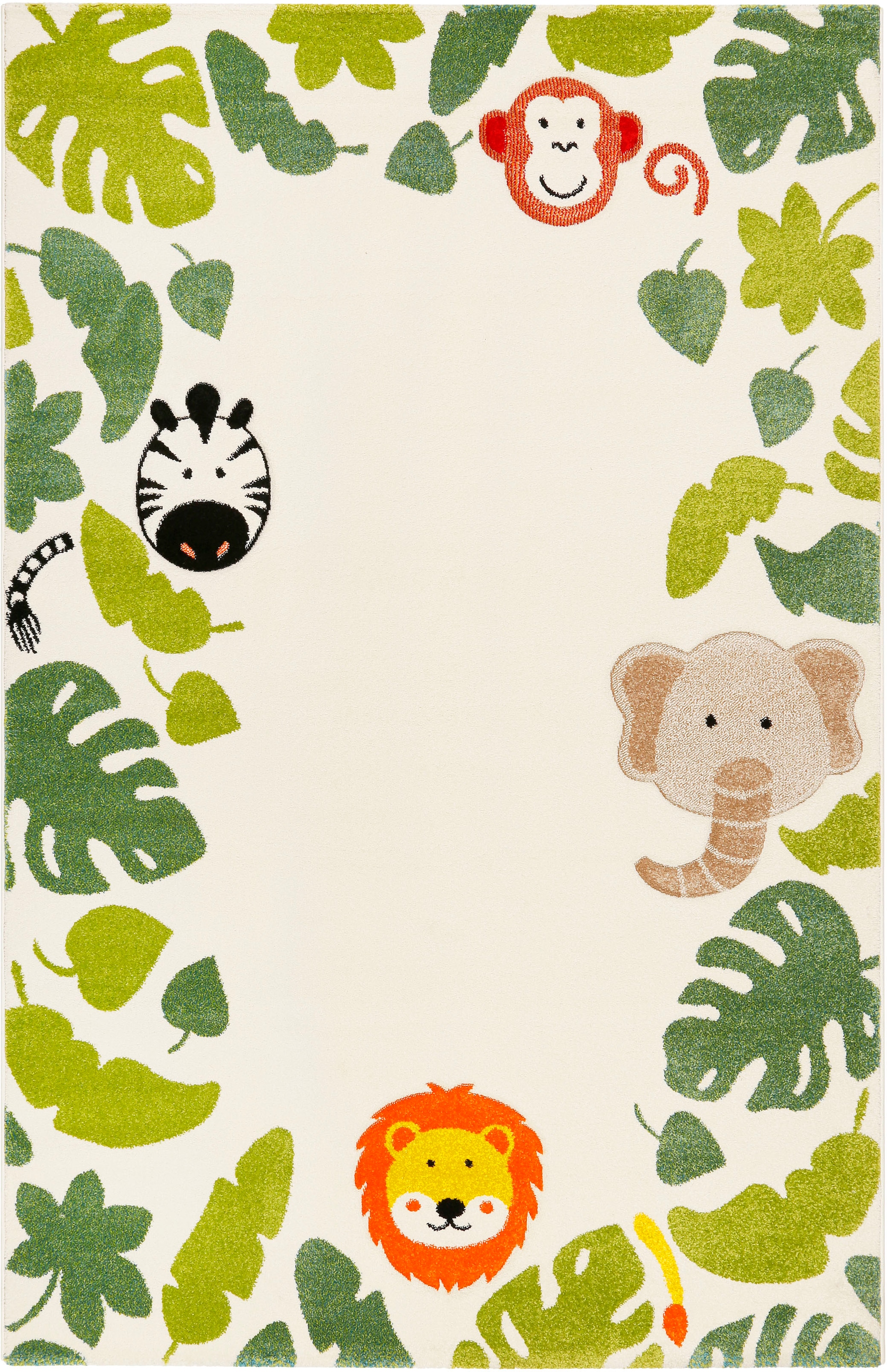 Esprit Kinderteppich »E-Safari ESP-21369«, rechteckig, 13 mm Höhe, Motiv Dschungel Tiere, Kurzflor