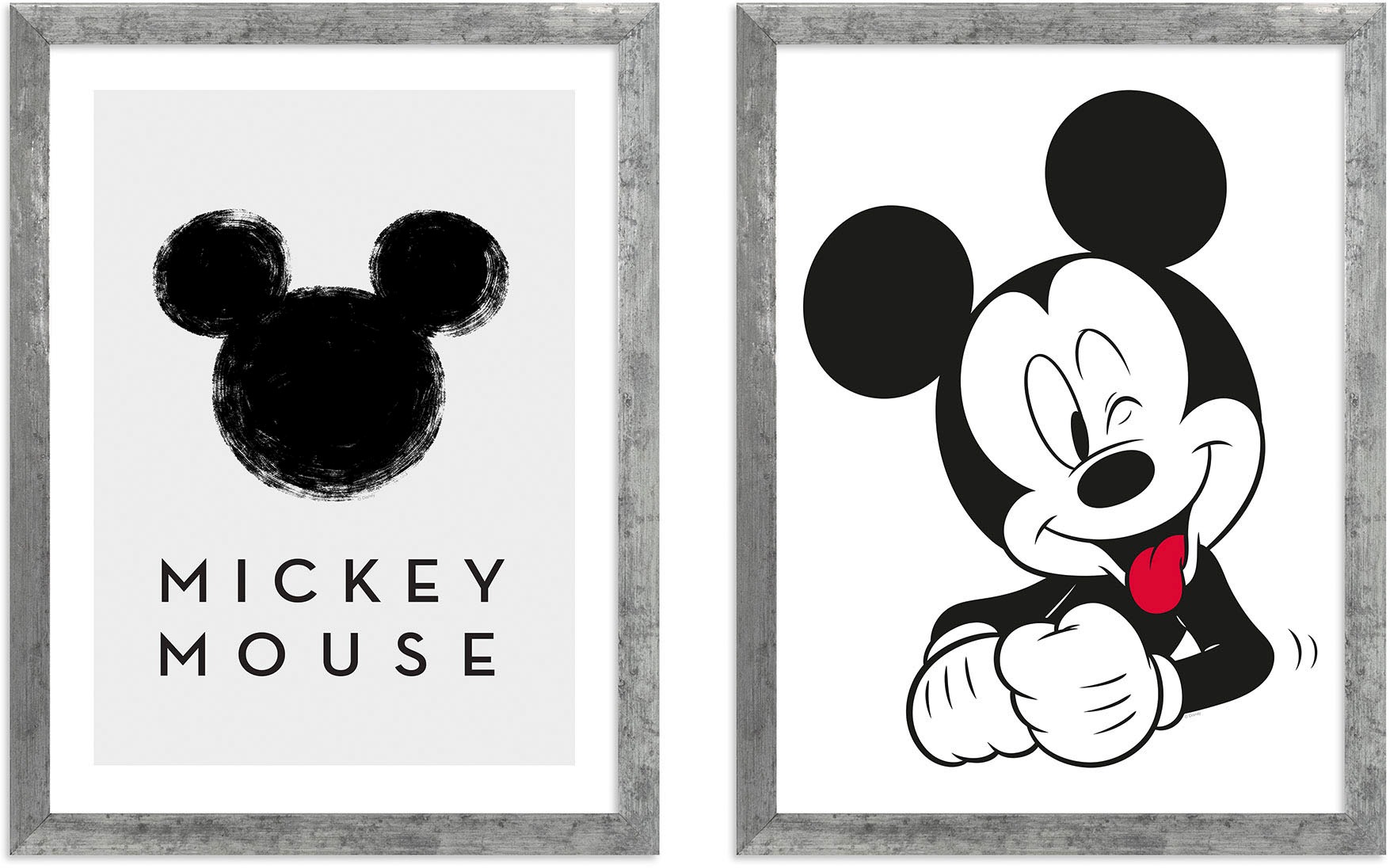 Komar Bild mit Rahmen »Mickey Mouse« 2 Stk. tlg. maschinell in bunt