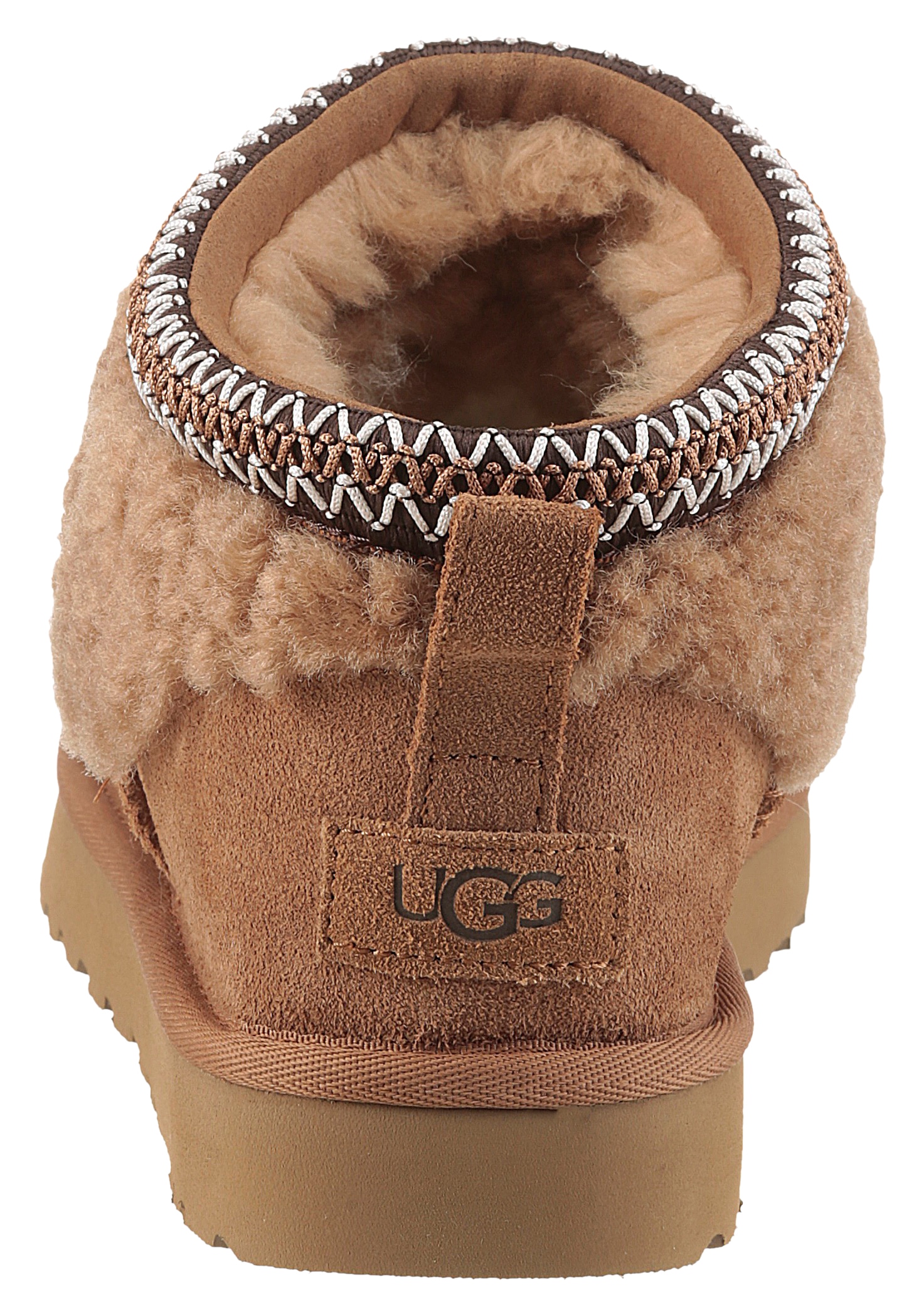 UGG Schlupfboots »CLASSIC ULTRA MINI MAXI CURLY«, Winterstiefel, Snowboots mit Textilband am Schaftrand