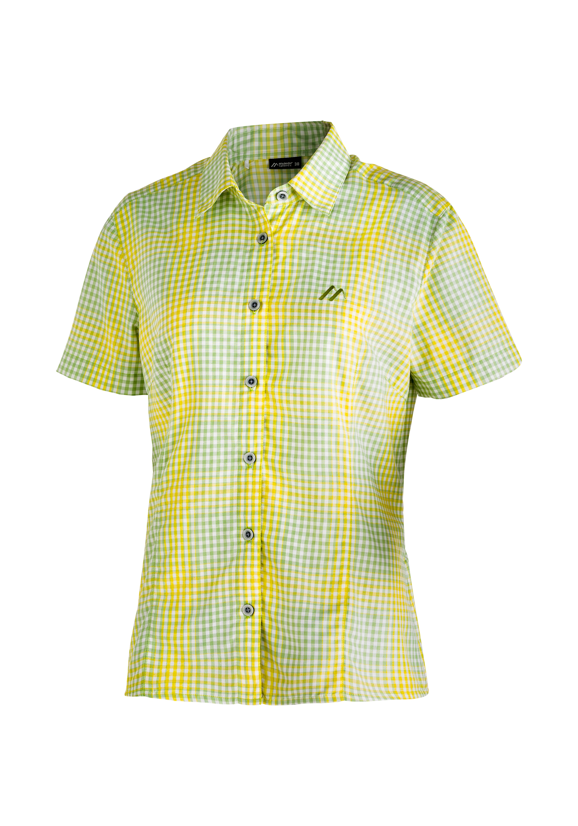 Maier Sports Funktionsbluse »Philina« Damen Bluse, leichte Kurzarmbluse, Blusen-Shirt, Karobluse, Reg Fit