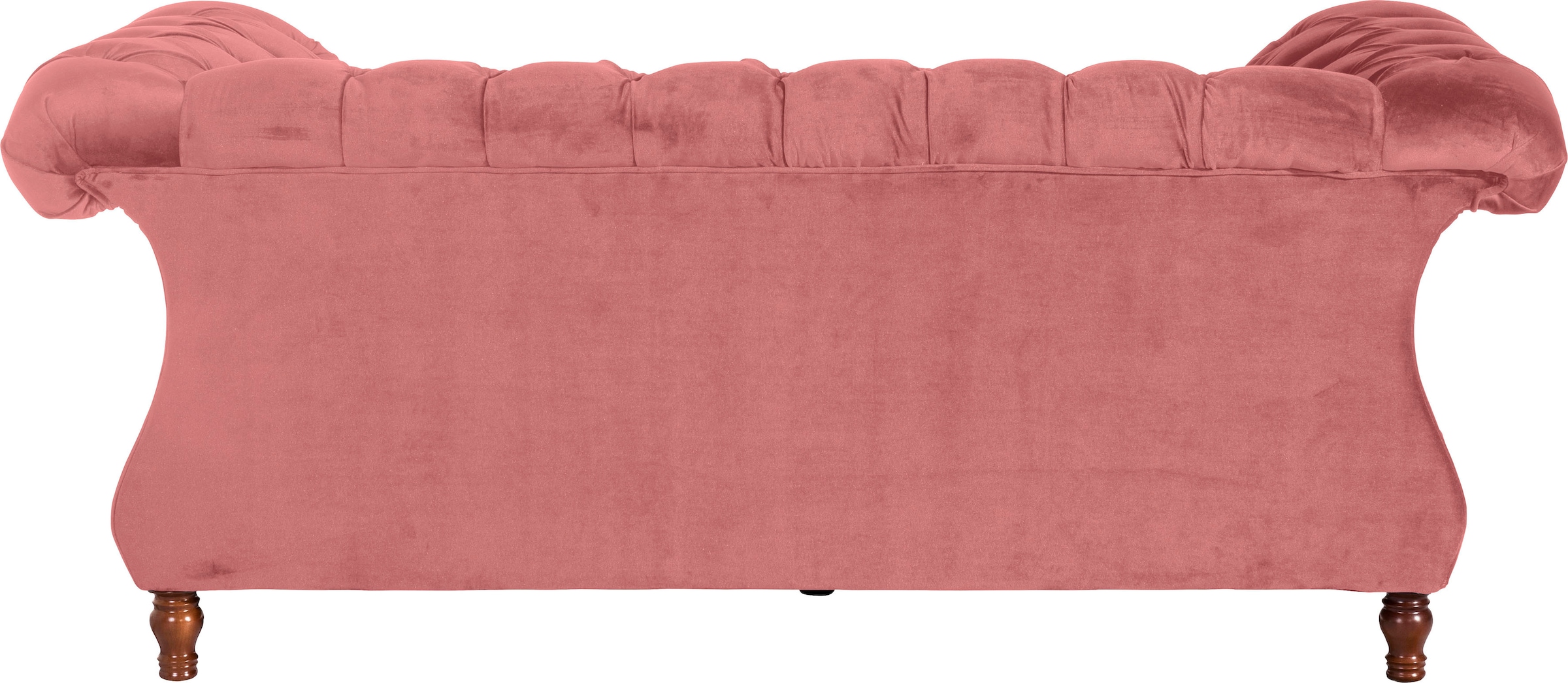 Max Winzer® Chesterfield-Sofa »Isabelle«, Knopfheftung & gedrechselten Füßen in Buche Nussbaum, Breite 260 cm