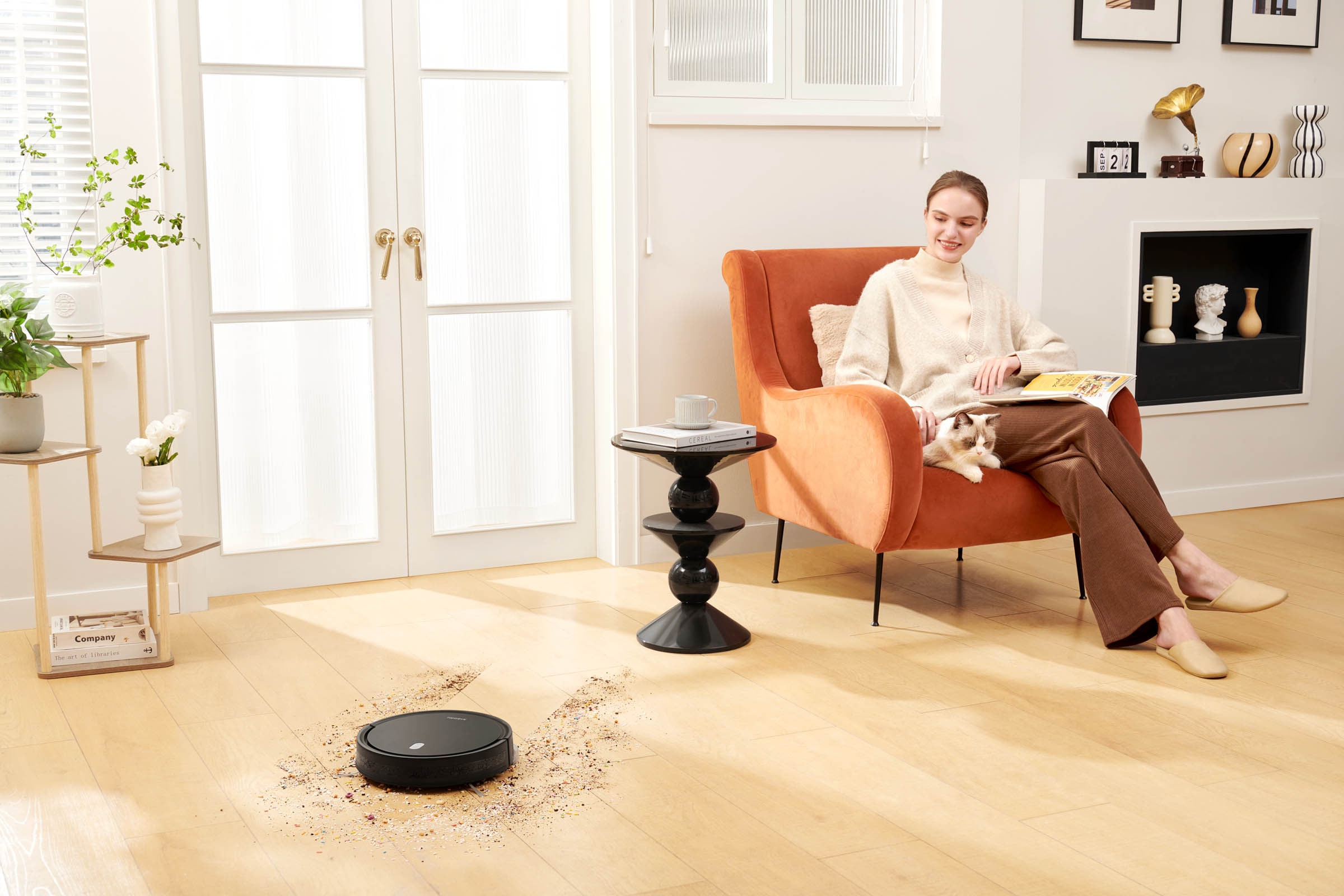 Xiaomi Saugroboter »mit Wischfunktion Xiaomi Robot Vacuum E5 (schwarz)« Benutzerfreundlicher und bequemer Betrieb