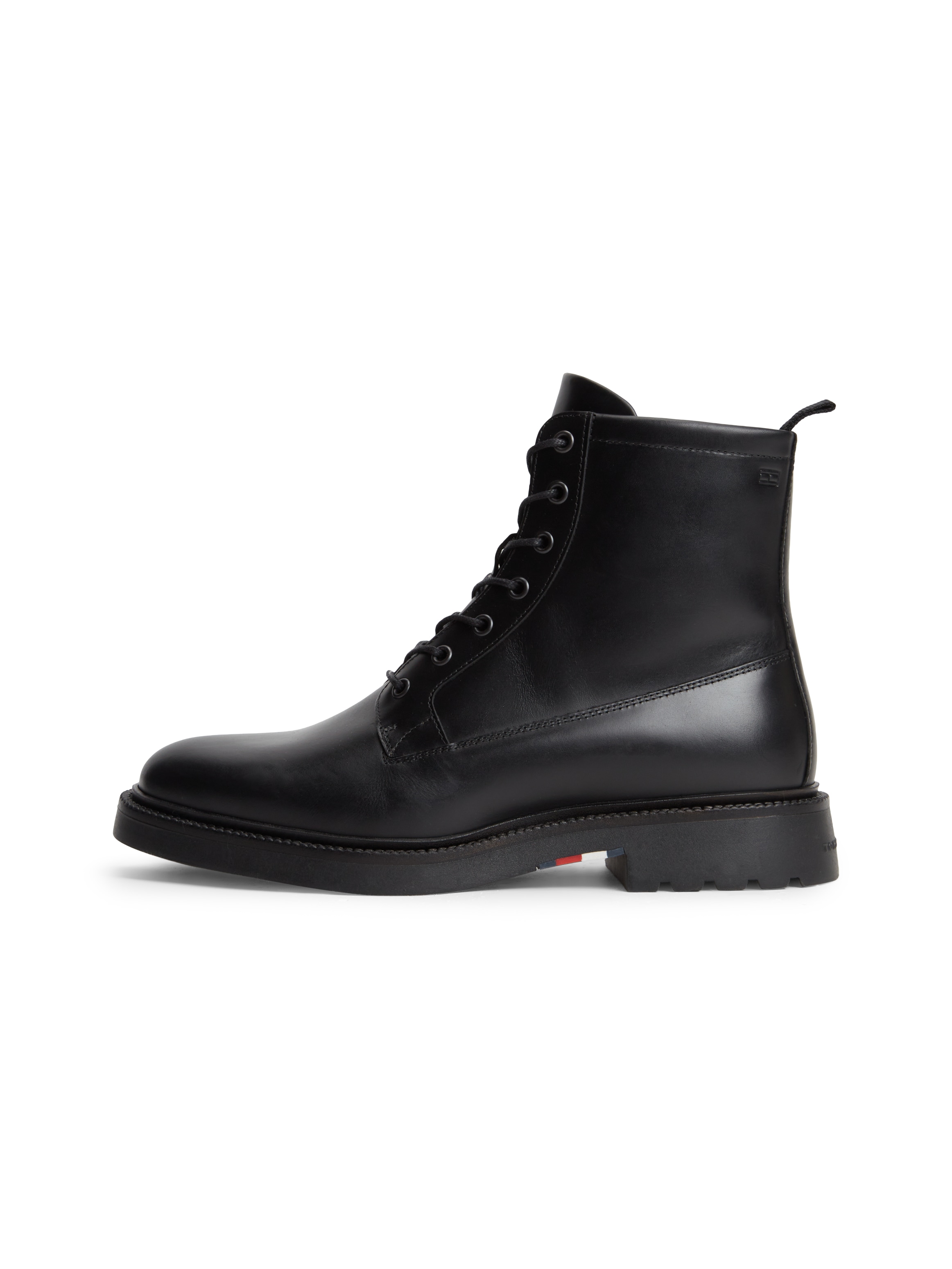 Tommy Hilfiger Schnürstiefelette »CORPORATE CASUAL LTH  BOOT«  Blockabsatz, Schnürboots mit dezenten Ziernähten