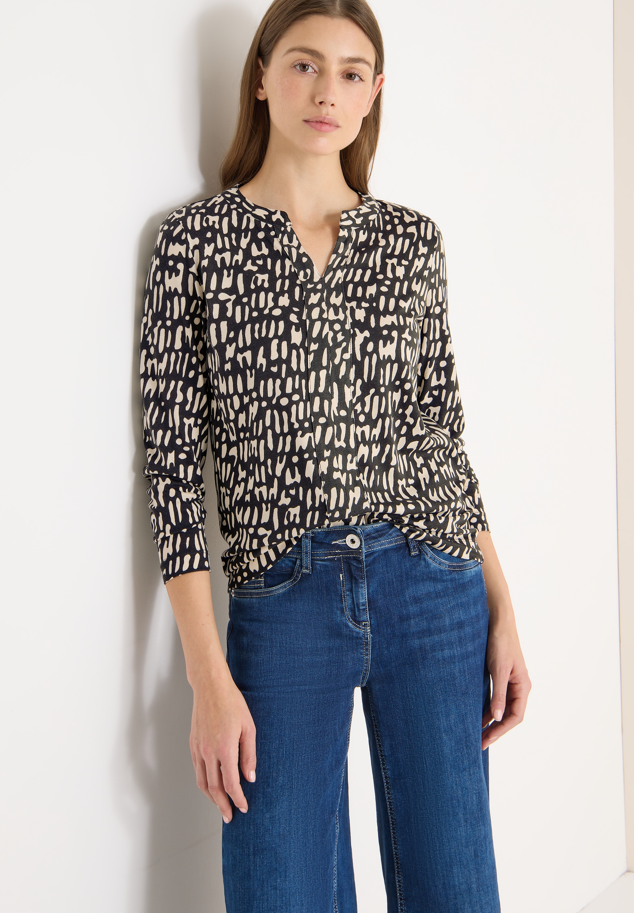 Cecil Print-Shirt im Tunika-Look und mit grafischem Muster