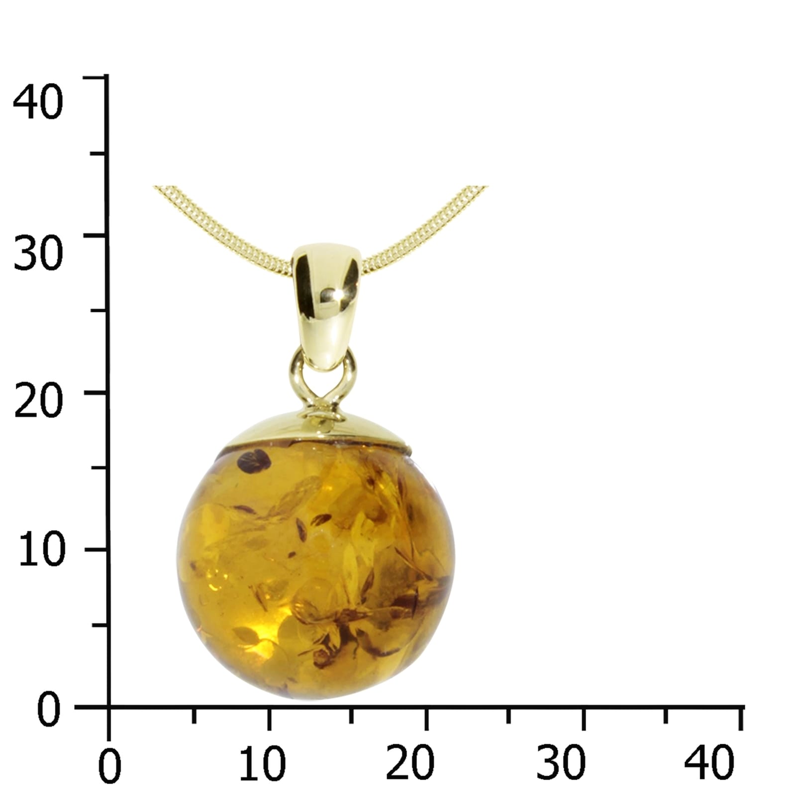 OSTSEE-SCHMUCK Kette und Anhänger Set »- Fanja - Gold 333/000 - Bernstein«
