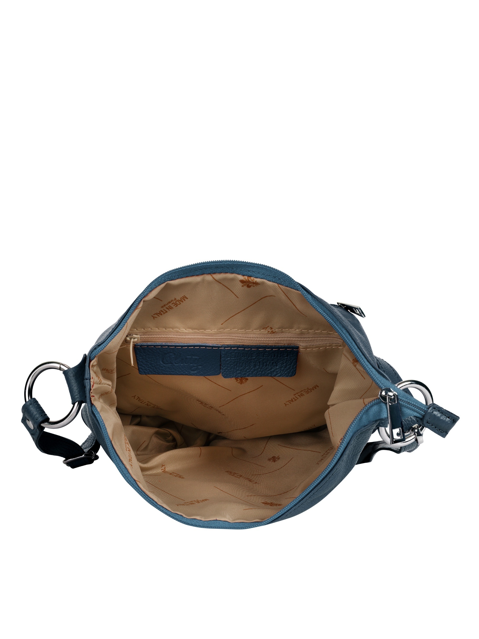 Cluty Umhängetasche, echt Leder, Made in Italy