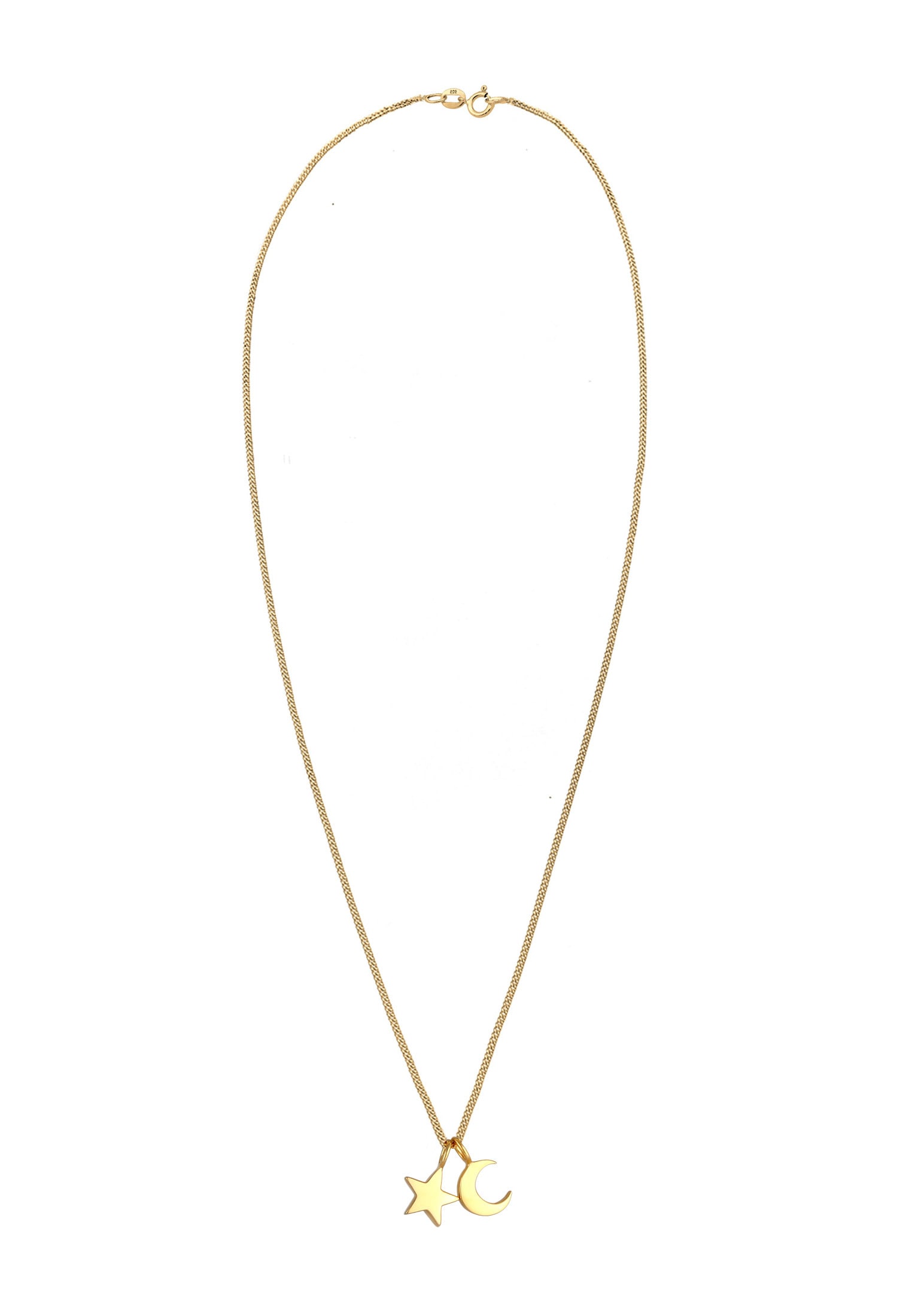 Elli Kette mit Anhänger »Halskette Stern Mond Anhänger Astro Basic 925 Silber«